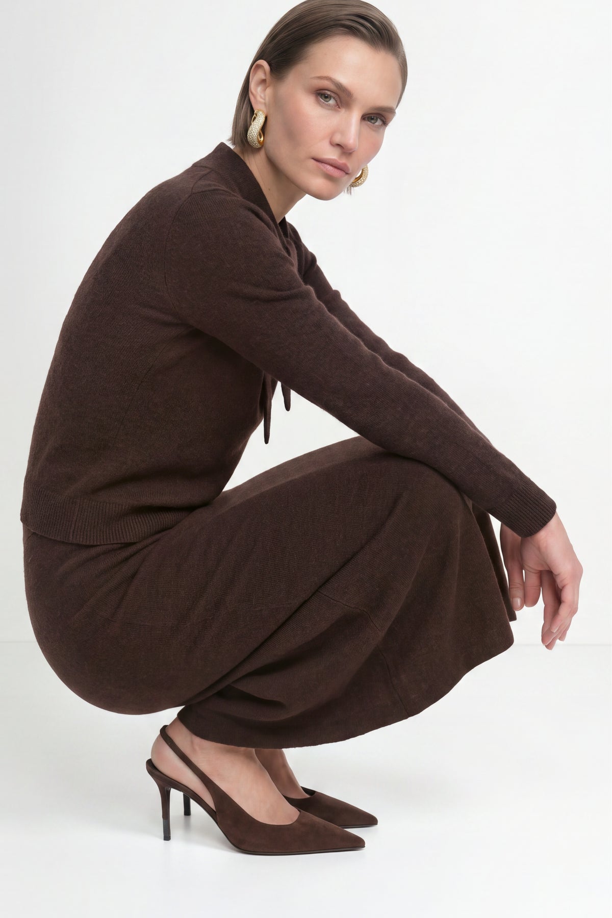 Merino-Kaschmir-Pullover mit Schleifenkragen-Rich & Royal
