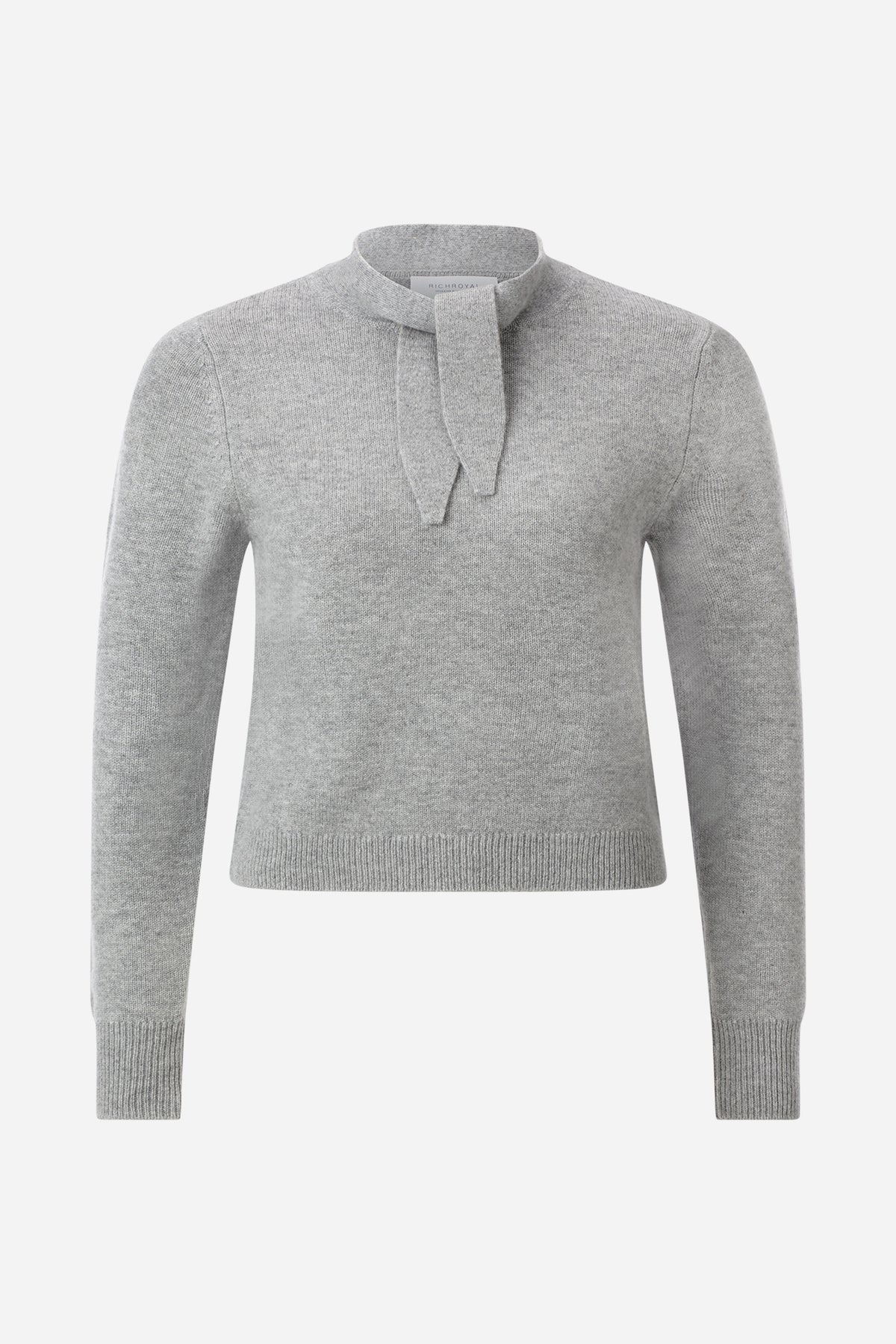 Merino-Kaschmir-Pullover mit Schleifenkragen-Rich & Royal