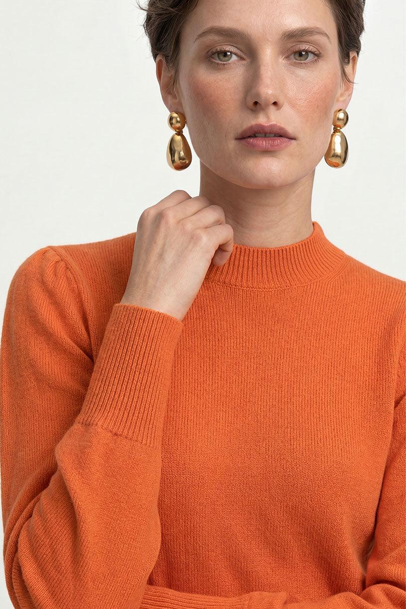 Kaschmirpullover mit Puffärmeln-Rich & Royal