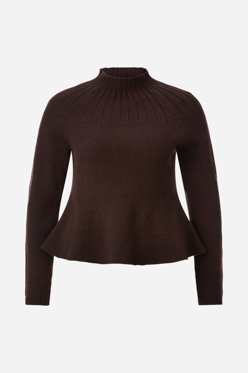 Merinopullover mit Peplum-Saum-Rich & Royal
