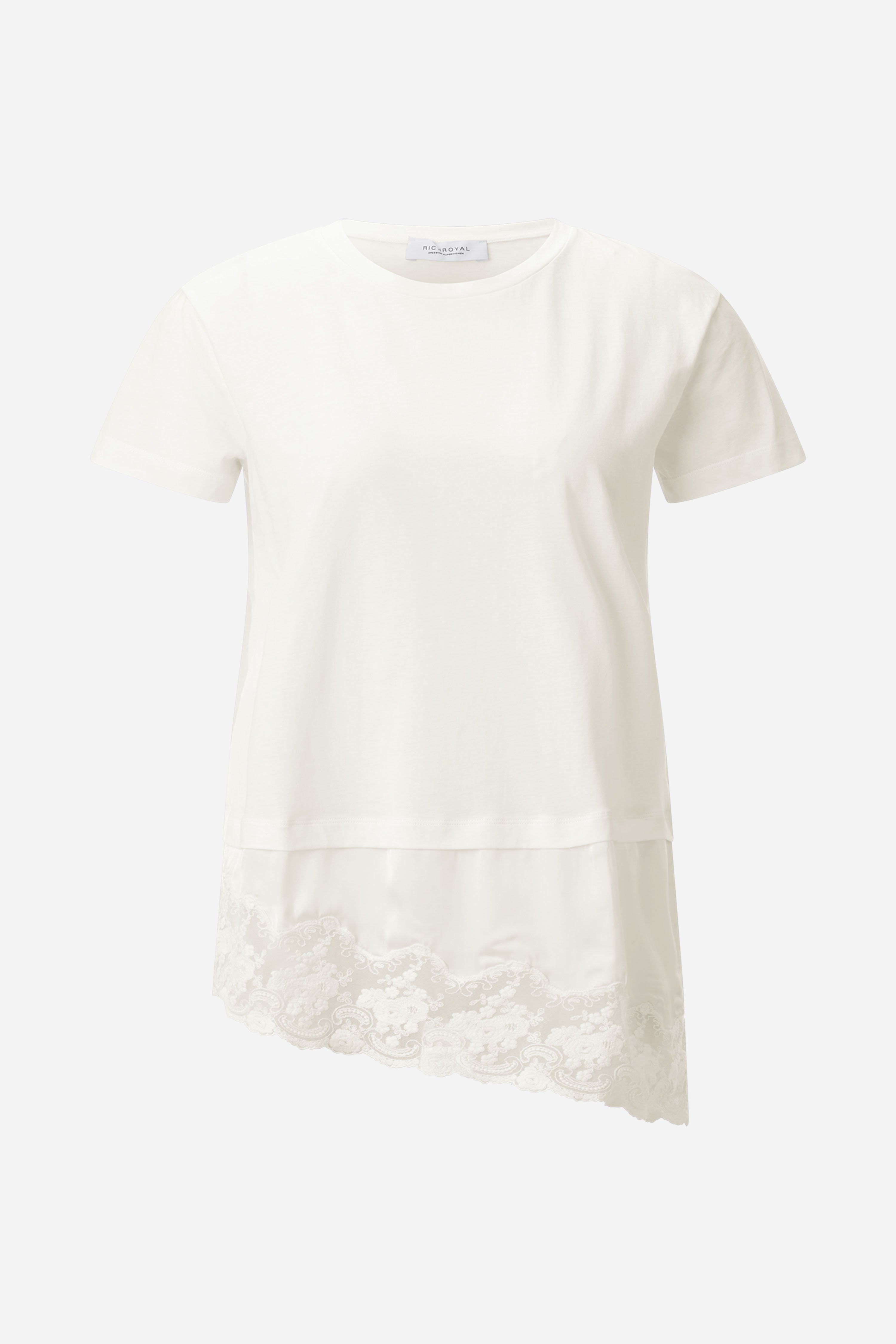 Baumwollshirt mit Spitzensaum-Rich & Royal