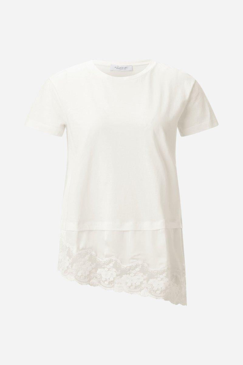 Baumwollshirt mit Spitzensaum-Rich & Royal