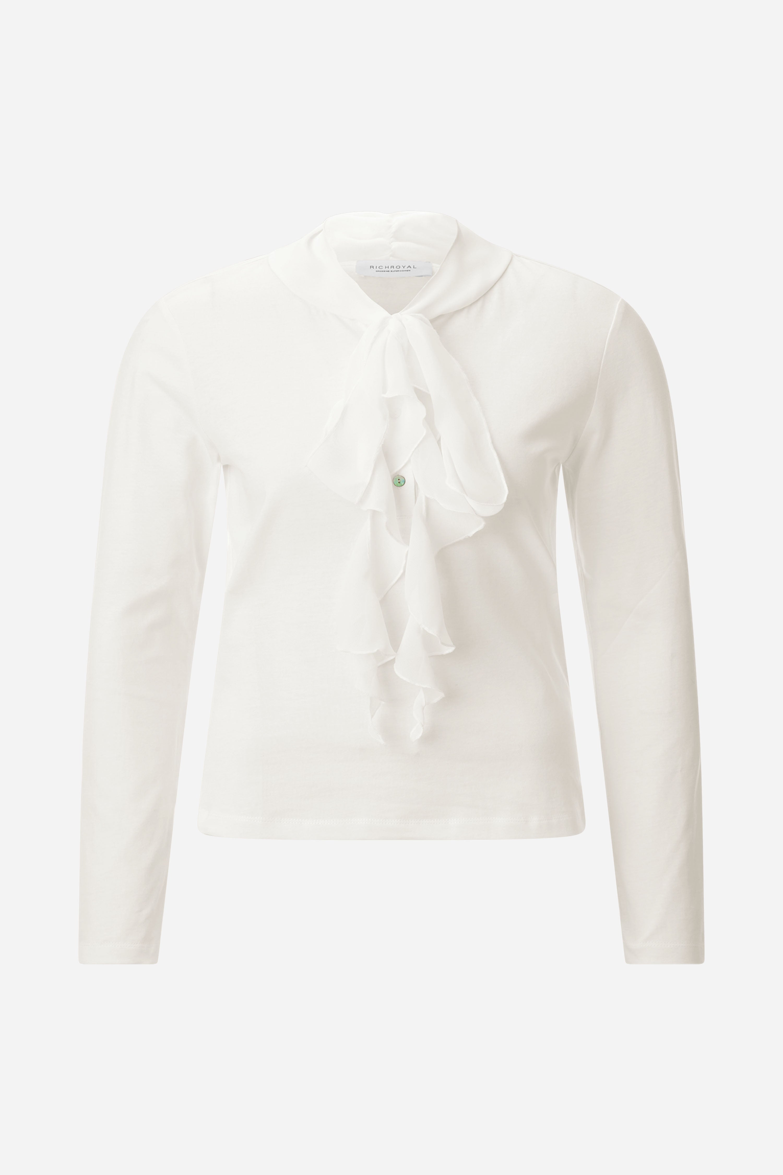 Baumwoll-Longsleeve mit Rüschendetail-Rich & Royal