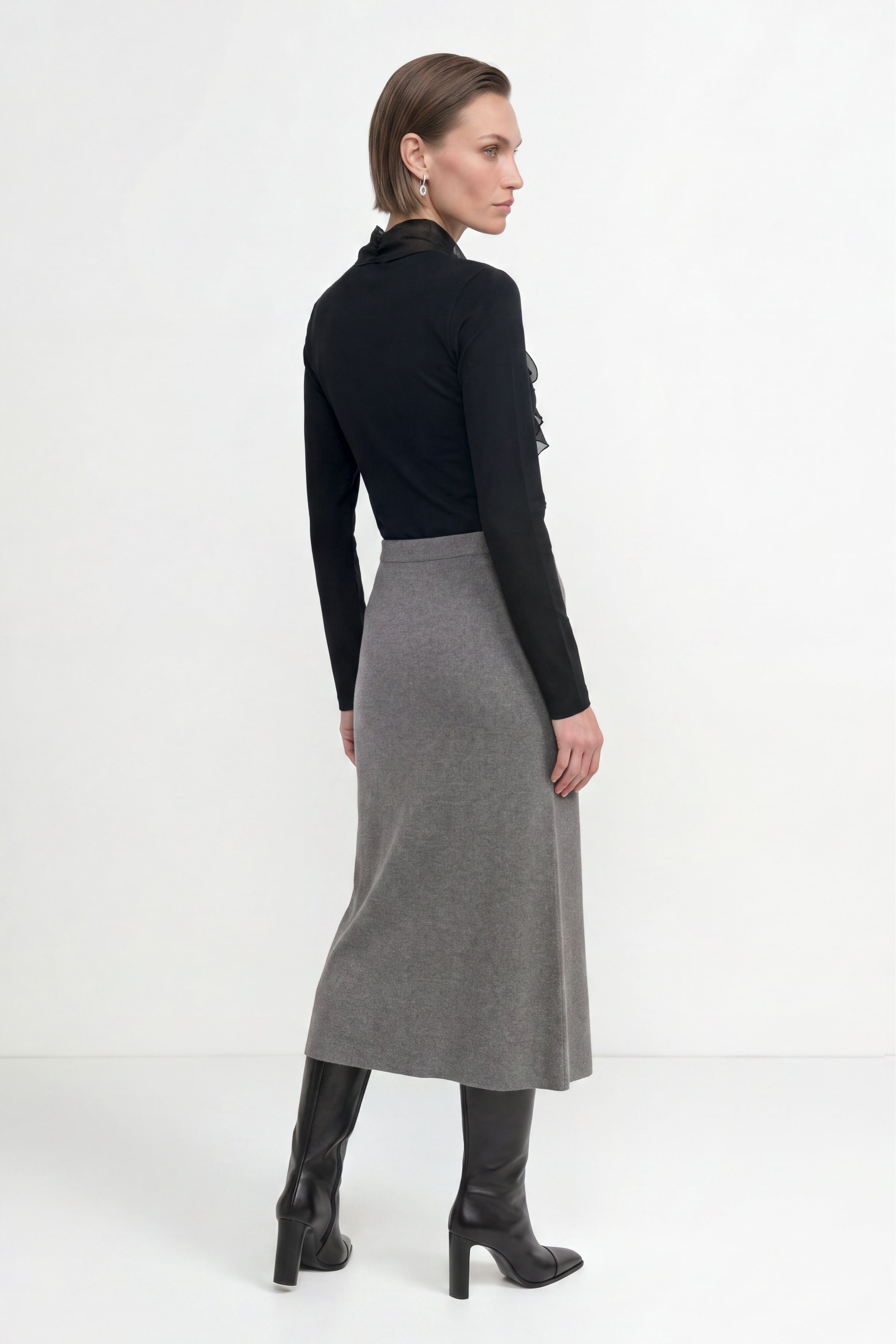 Baumwoll-Longsleeve mit Rüschendetail-Rich & Royal
