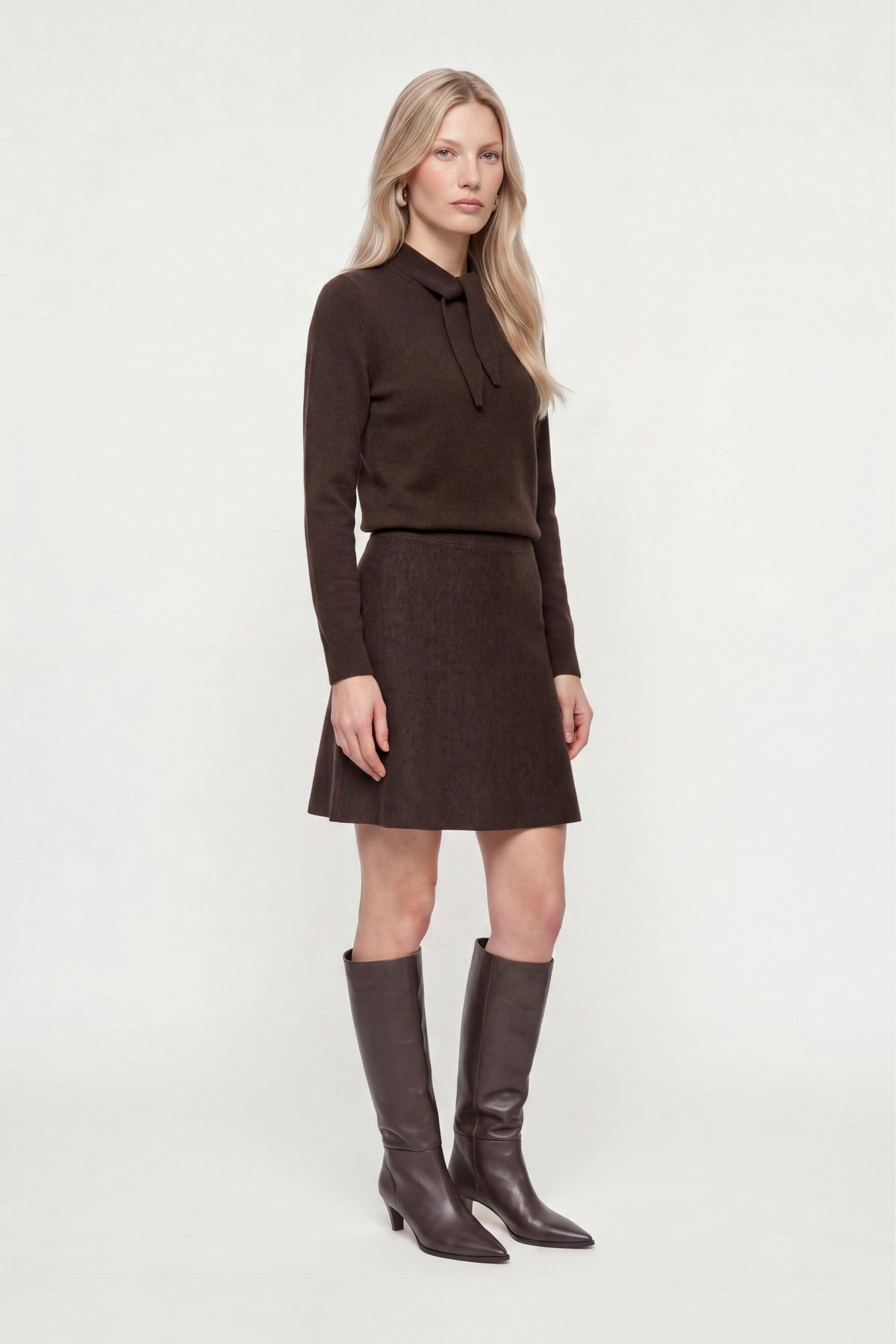 Merino-Minirock in A-Linie-Rich & Royal