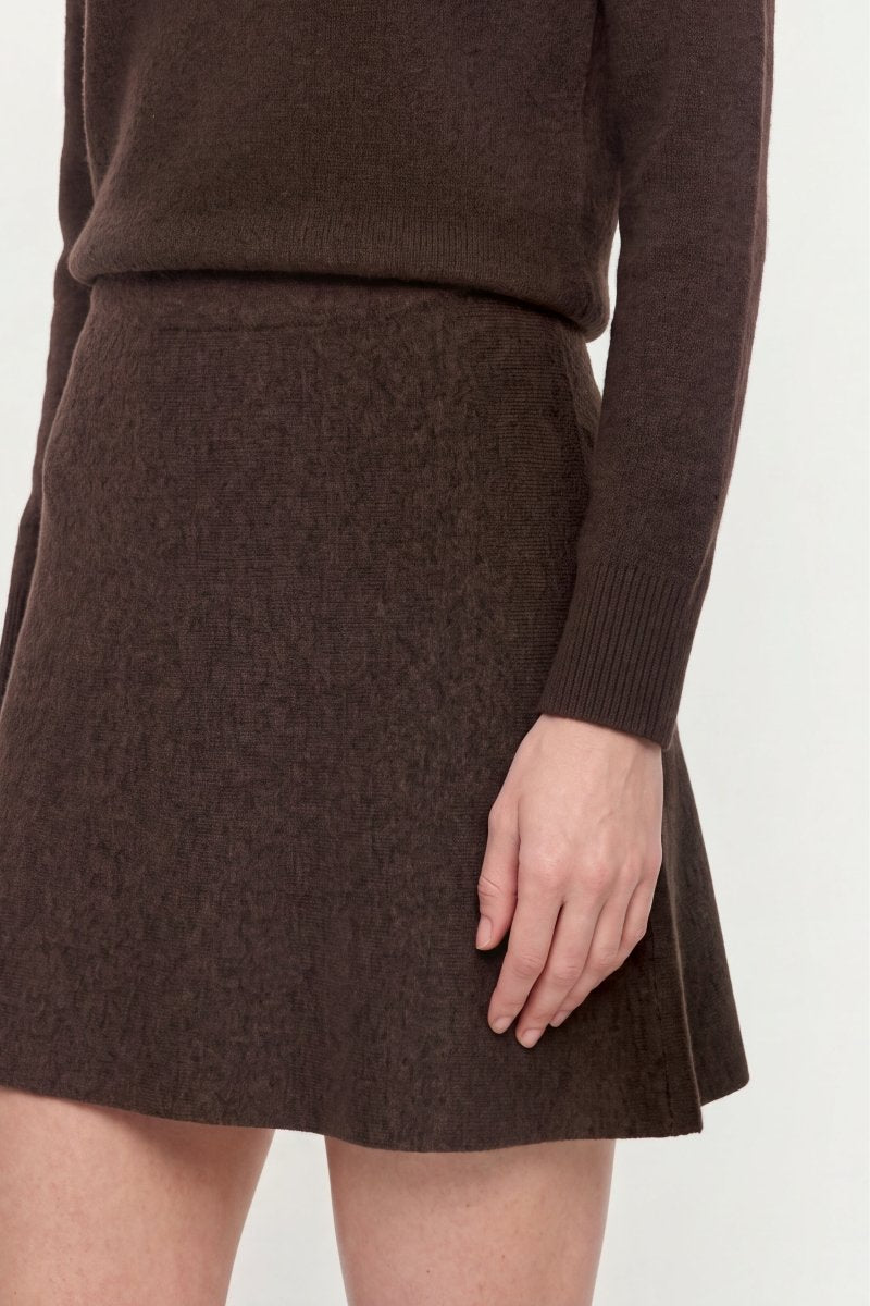 Merino-Minirock in A-Linie-Rich & Royal