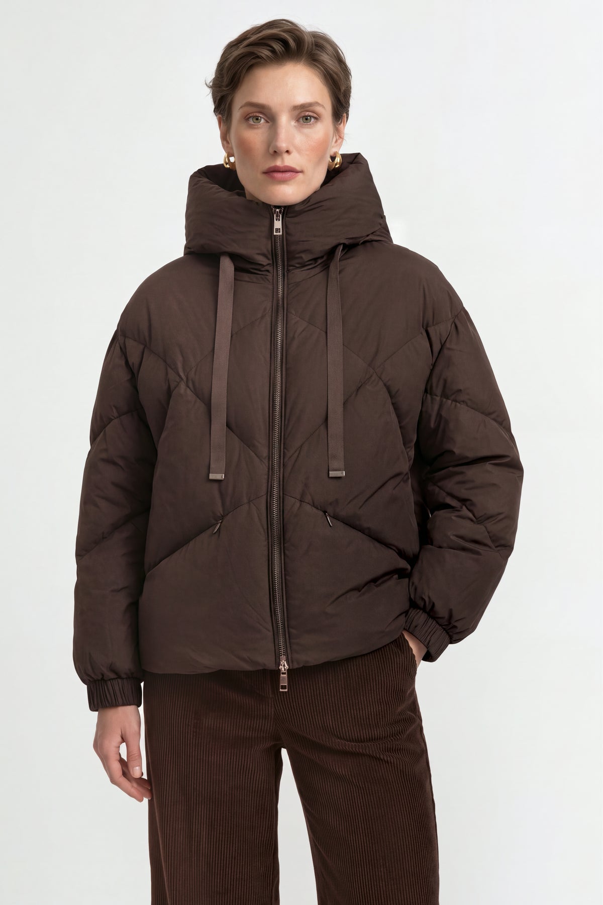 Oversized Daunenjacke mit Kapuze-Rich & Royal