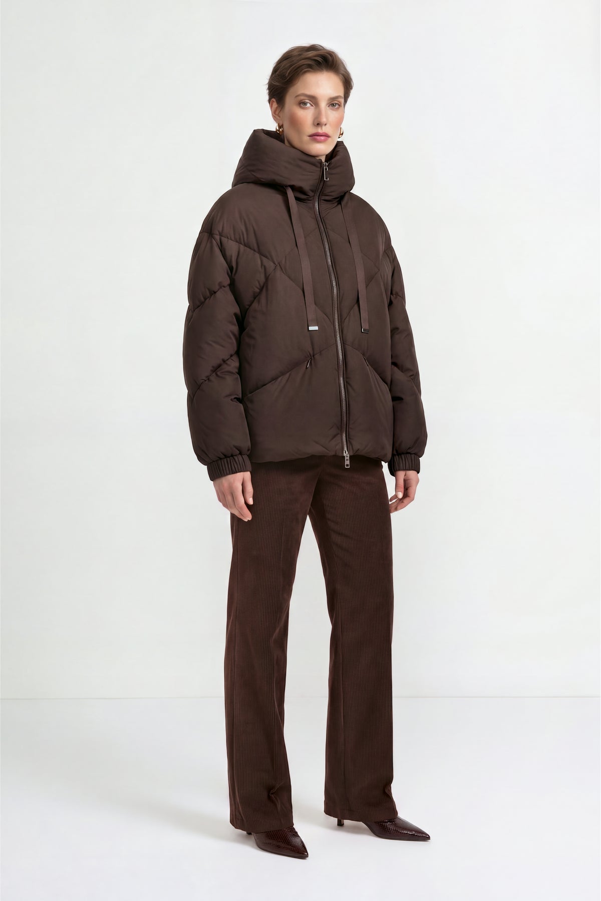Oversized Daunenjacke mit Kapuze-Rich & Royal