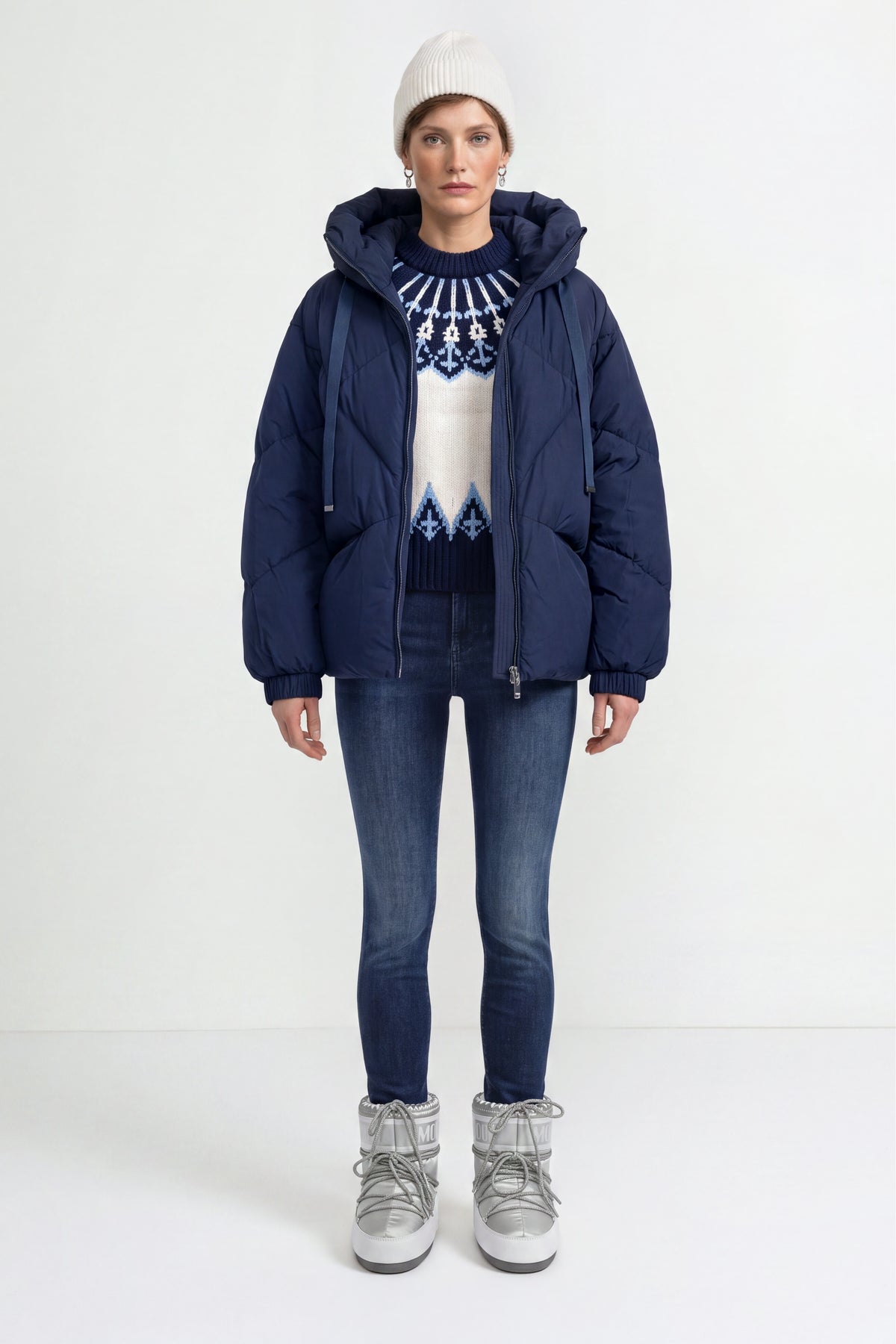 Oversized Daunenjacke mit Kapuze-Rich & Royal