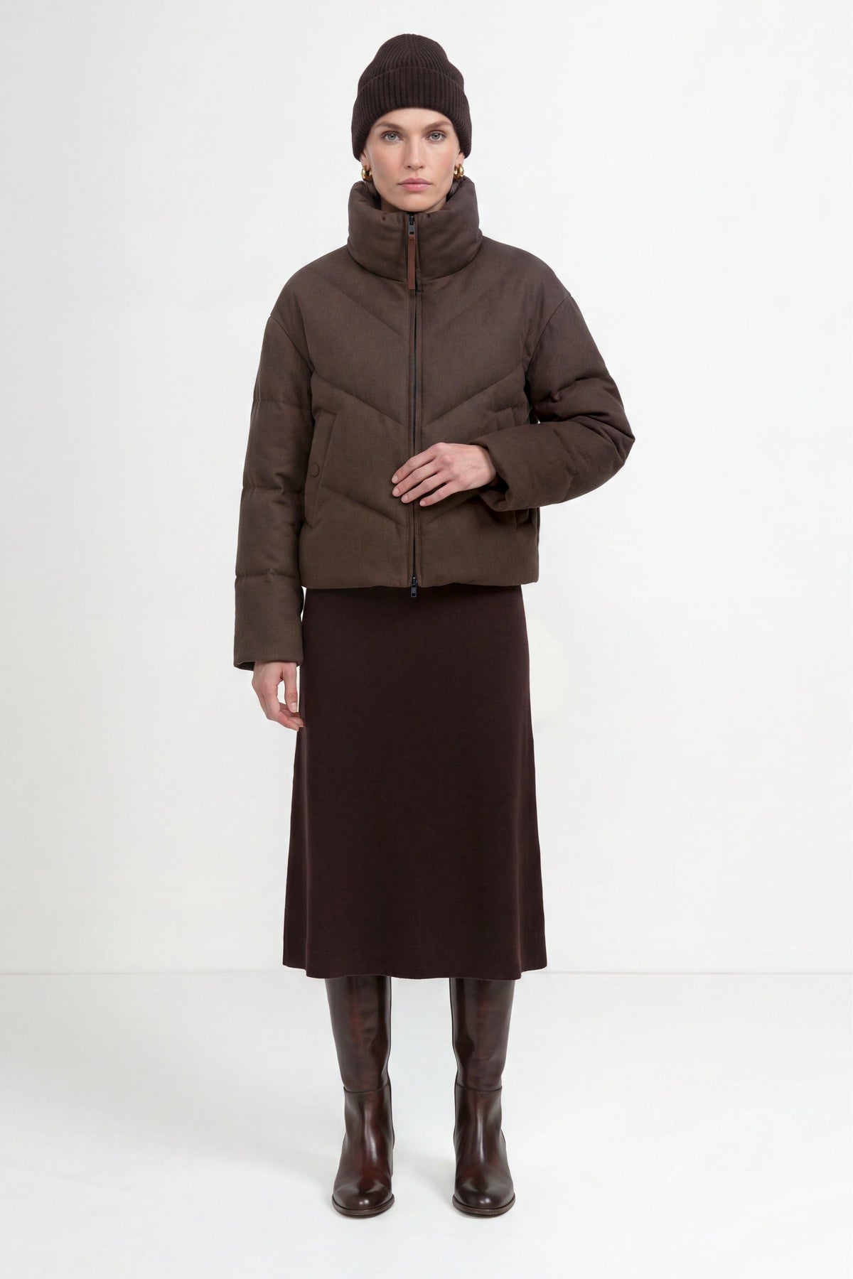 Wollmix-Jacke mit Daunenfüllung-Rich & Royal