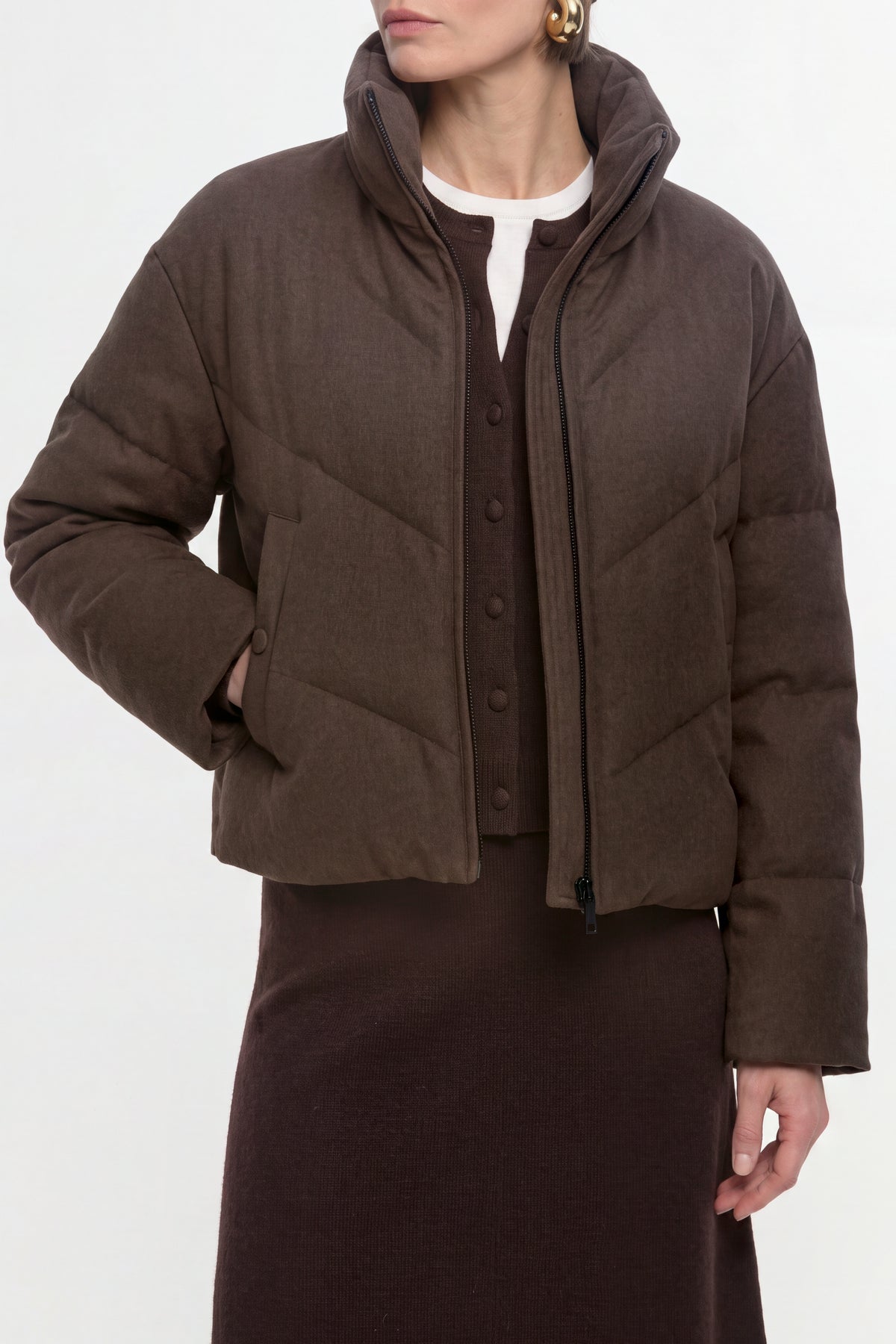 Wollmix-Jacke mit Daunenfüllung-Rich & Royal