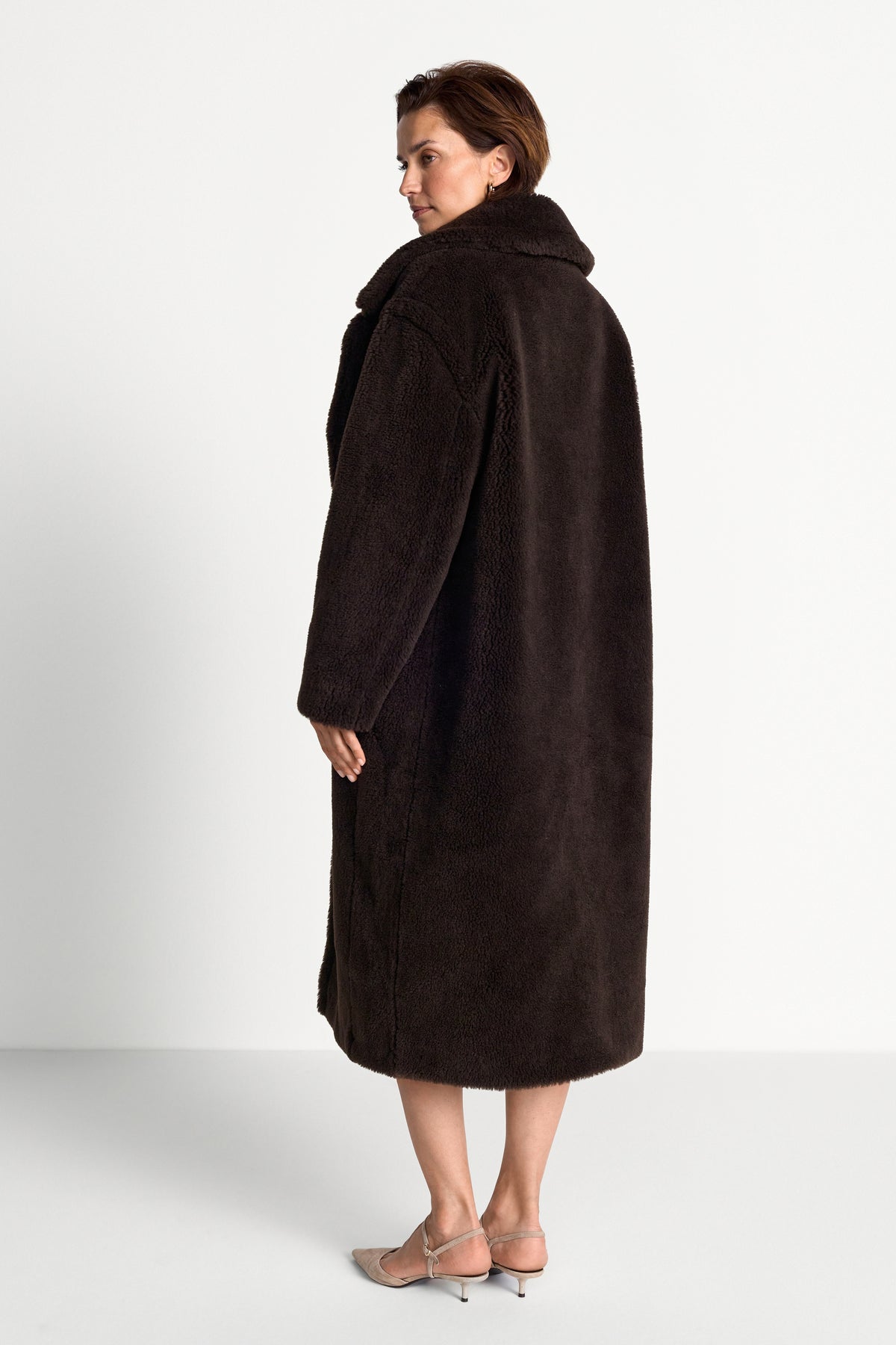 Teddyfell-Mantel aus Wolle-Mix-Rich & Royal