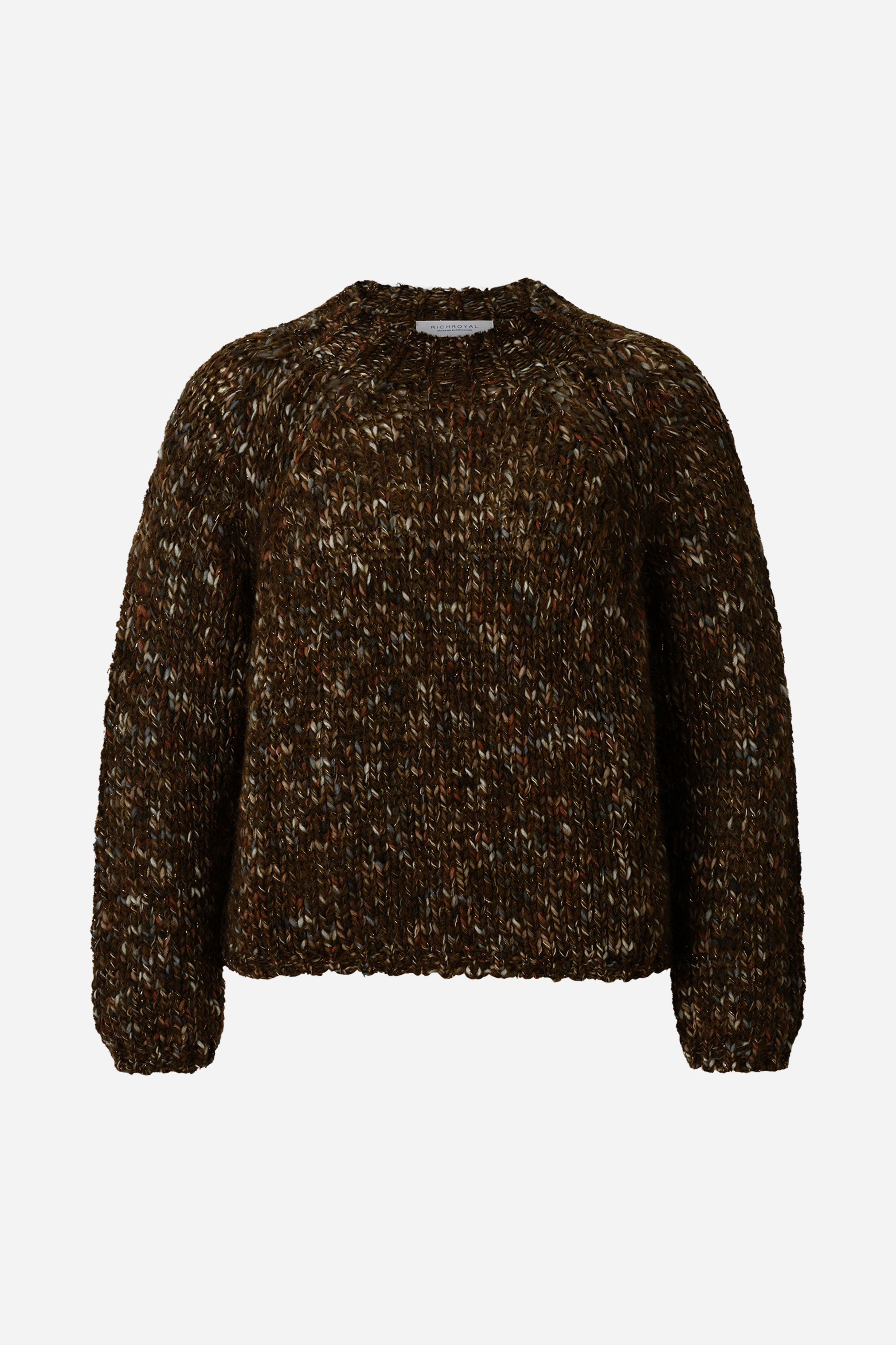 Grobstrick-Pullover mit Melange-Optik-Rich & Royal