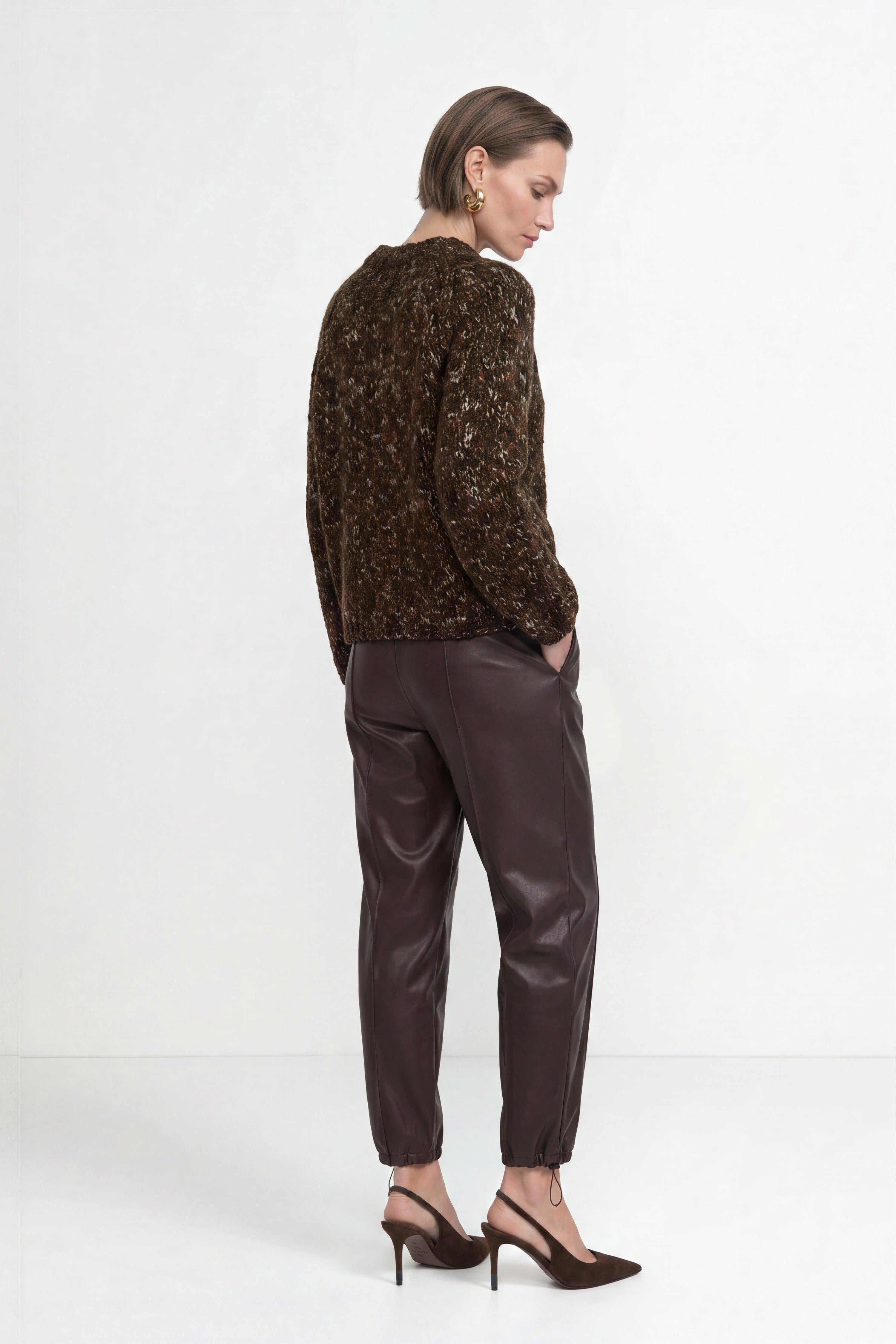 Grobstrick-Pullover mit Melange-Optik-Rich & Royal