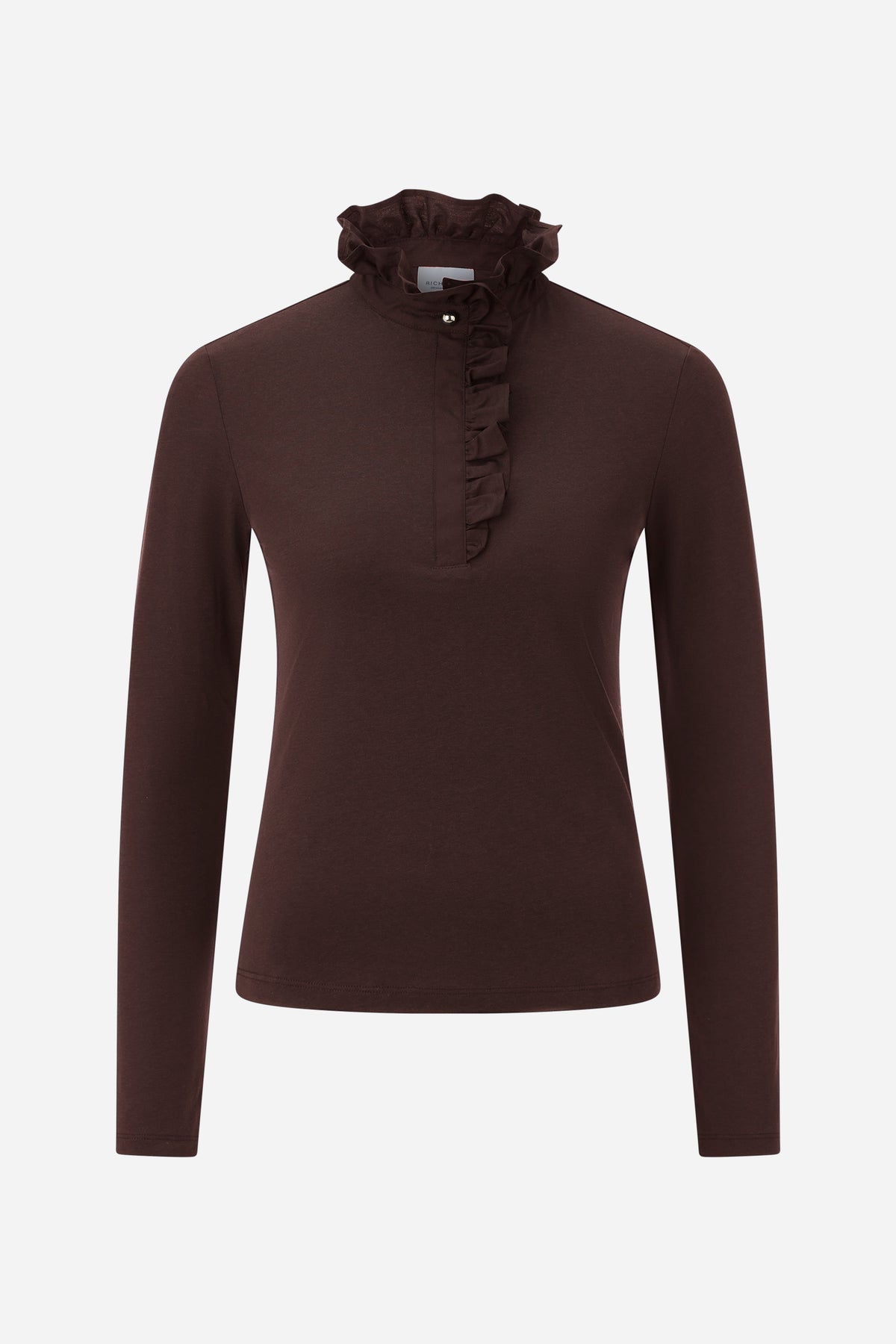 Longsleeve mit Rüschenkragen-Rich & Royal