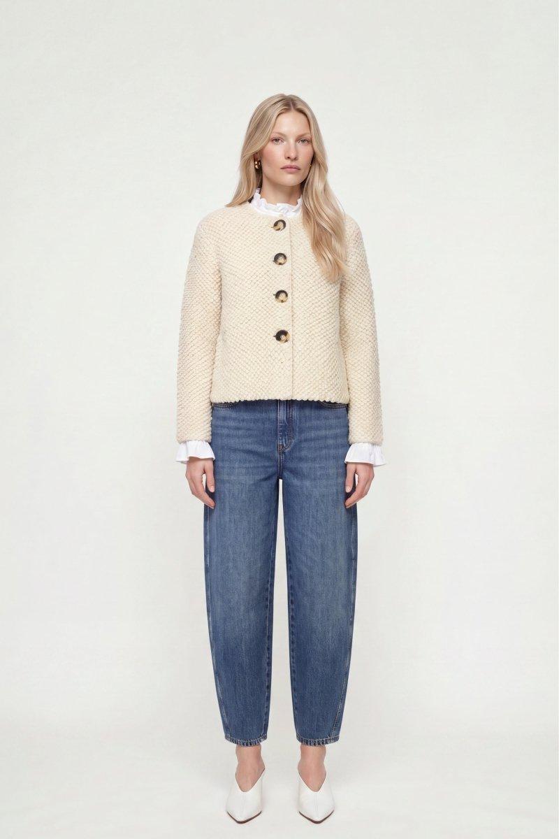 Bouclé-Cardigan-Rich & Royal