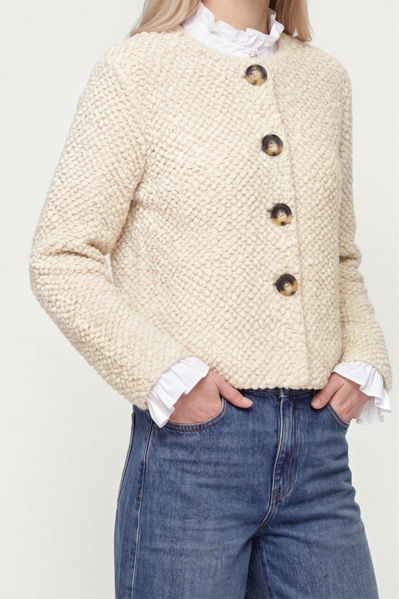 Bouclé-Cardigan-Rich & Royal
