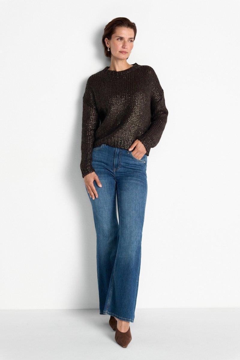 Grobstrickpullover mit Metallic-Effekt-Rich & Royal