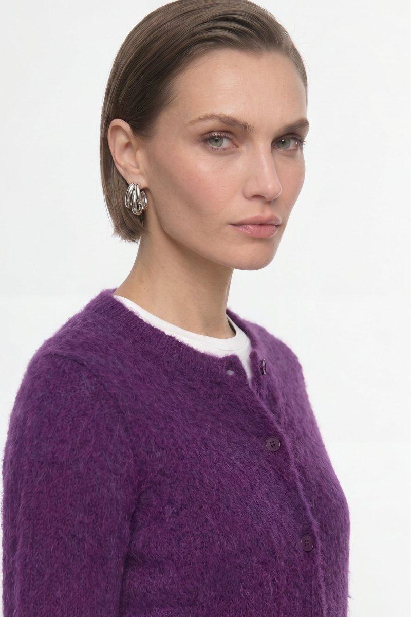 Flauschiger Mohair-Cardigan-Rich & Royal