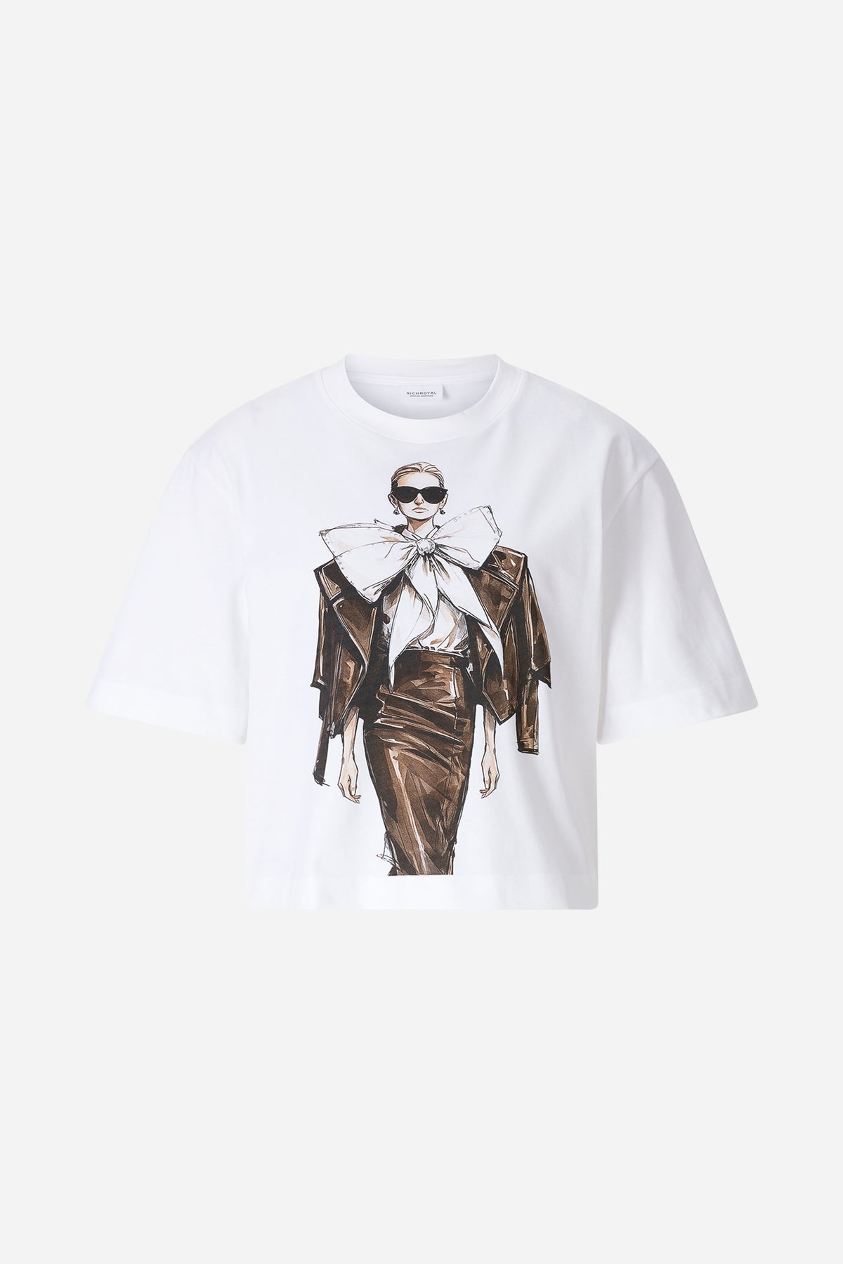 Baumwoll-T-Shirt mit Motiv-Print-Rich & Royal