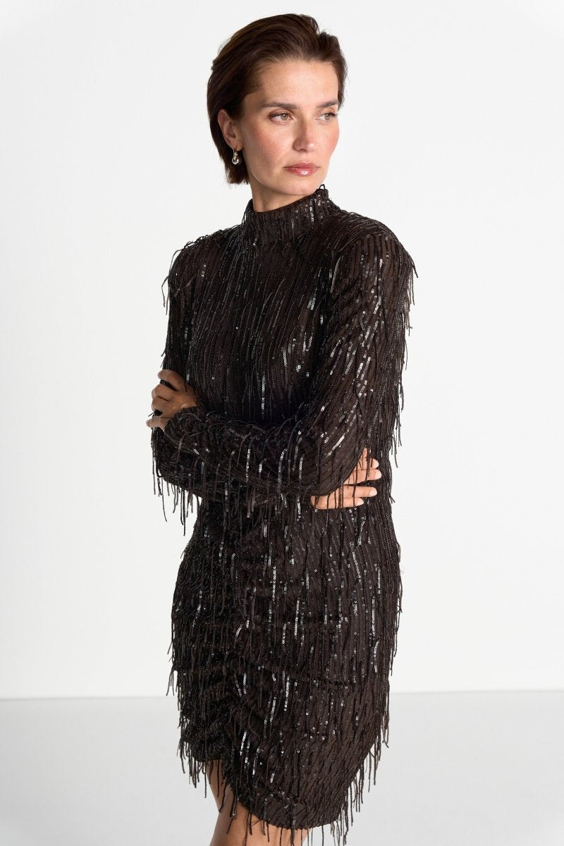 Paillettenkleid mit Fransen-Rich & Royal