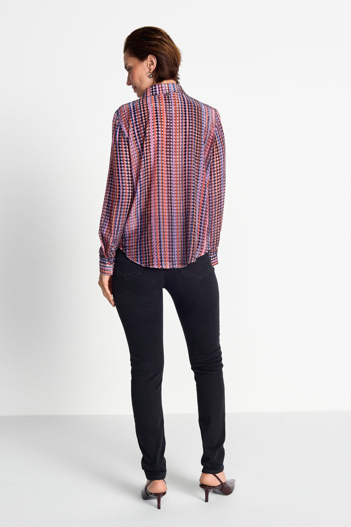 Hemdbluse mit Hahnentritt-Muster-Rich & Royal