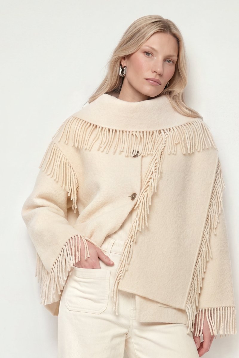 Fransenjacke mit Schalkragen-Rich & Royal