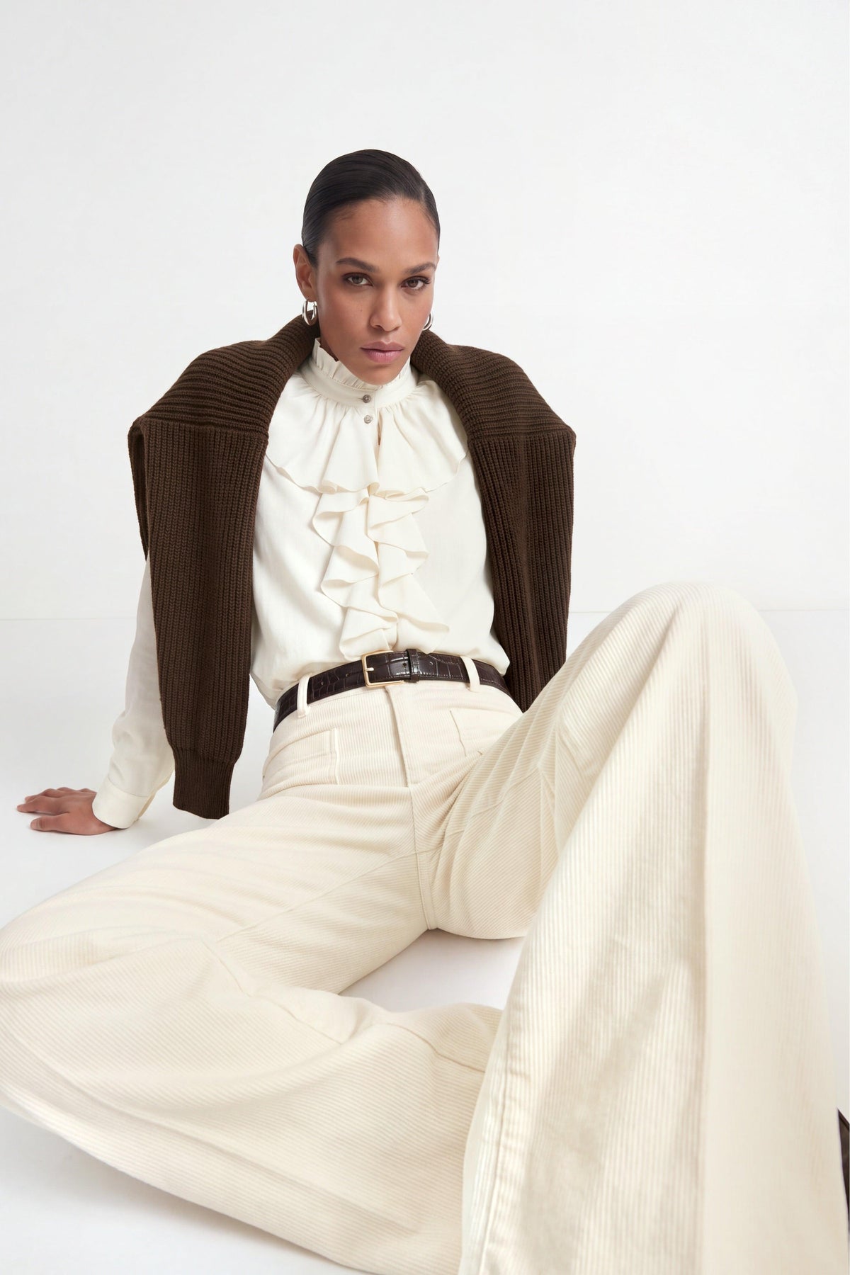 Wide-Leg-Cordhose