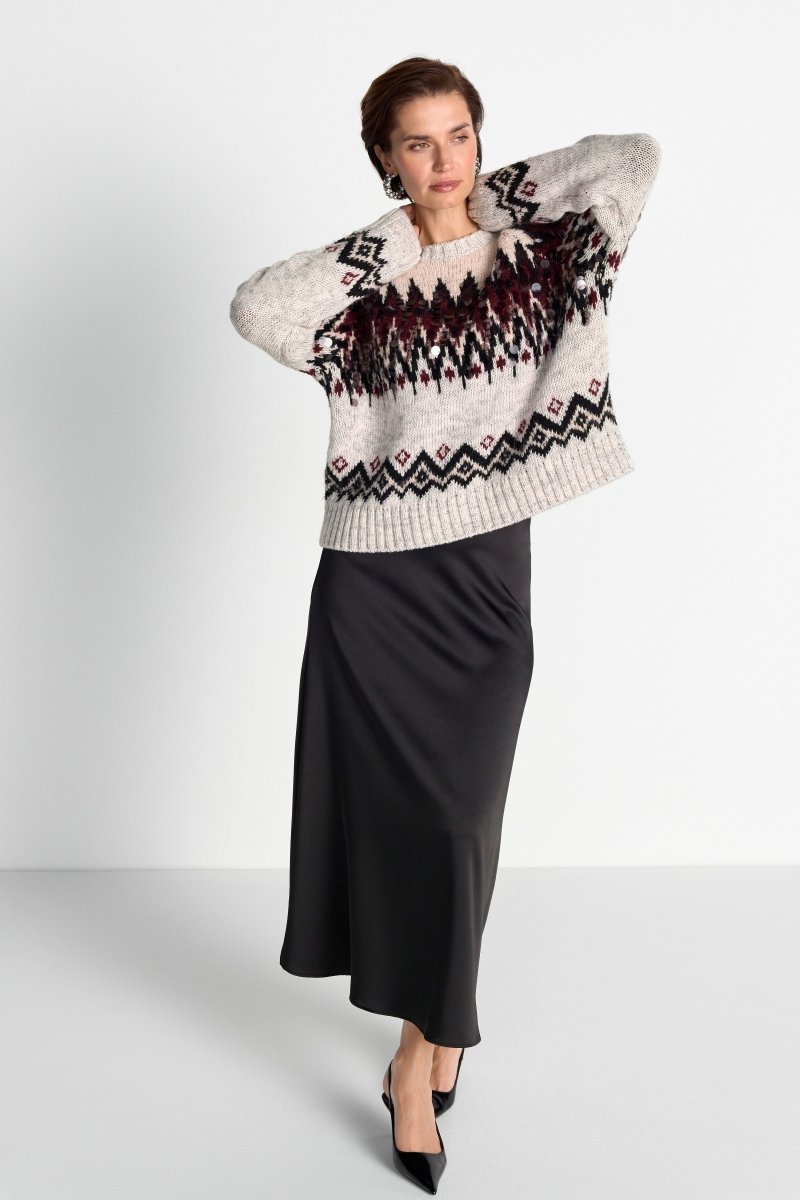 Norwegerpullover mit Pailletten-Rich & Royal