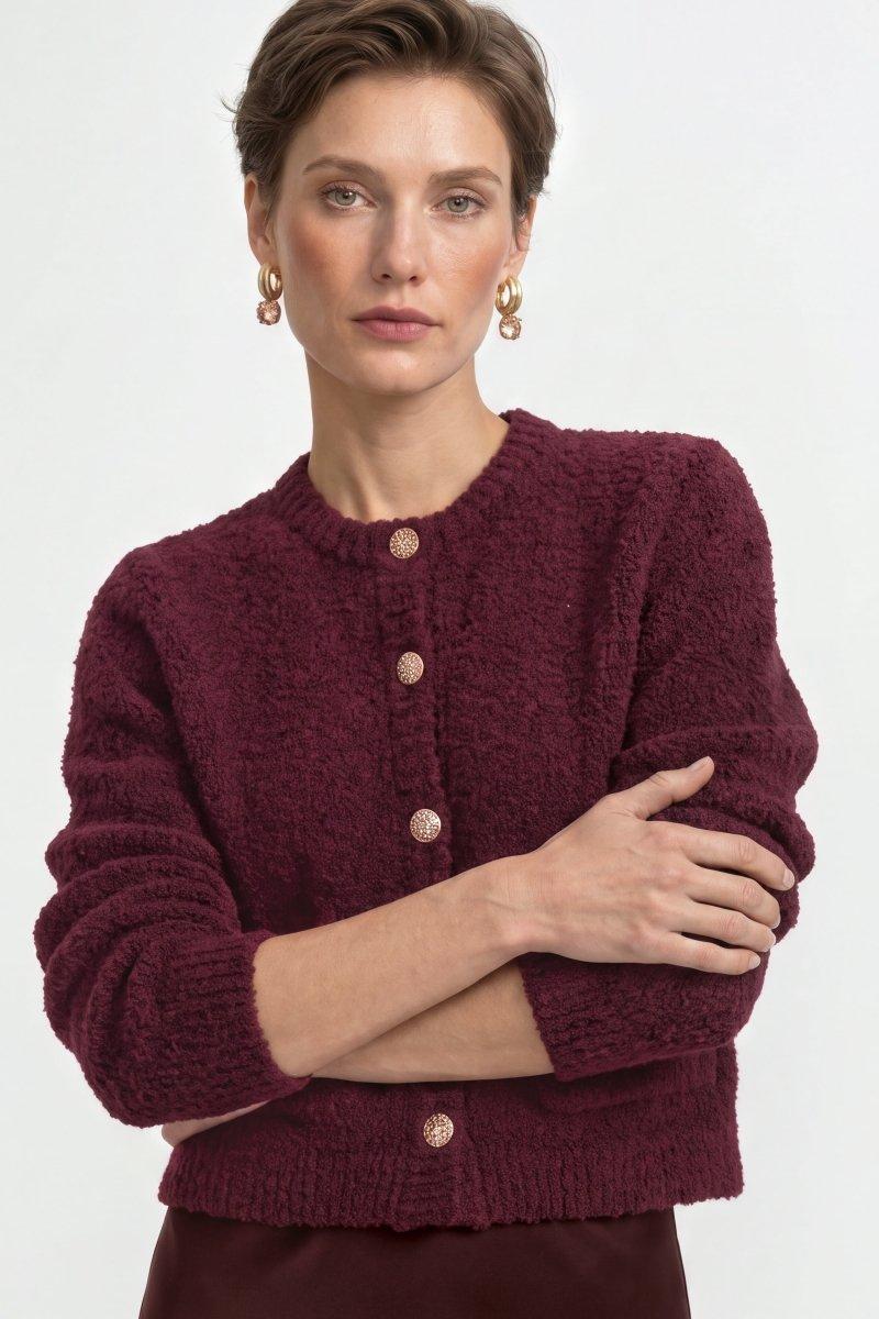 Bouclé-Cardigan mit Knopfleiste-Rich & Royal