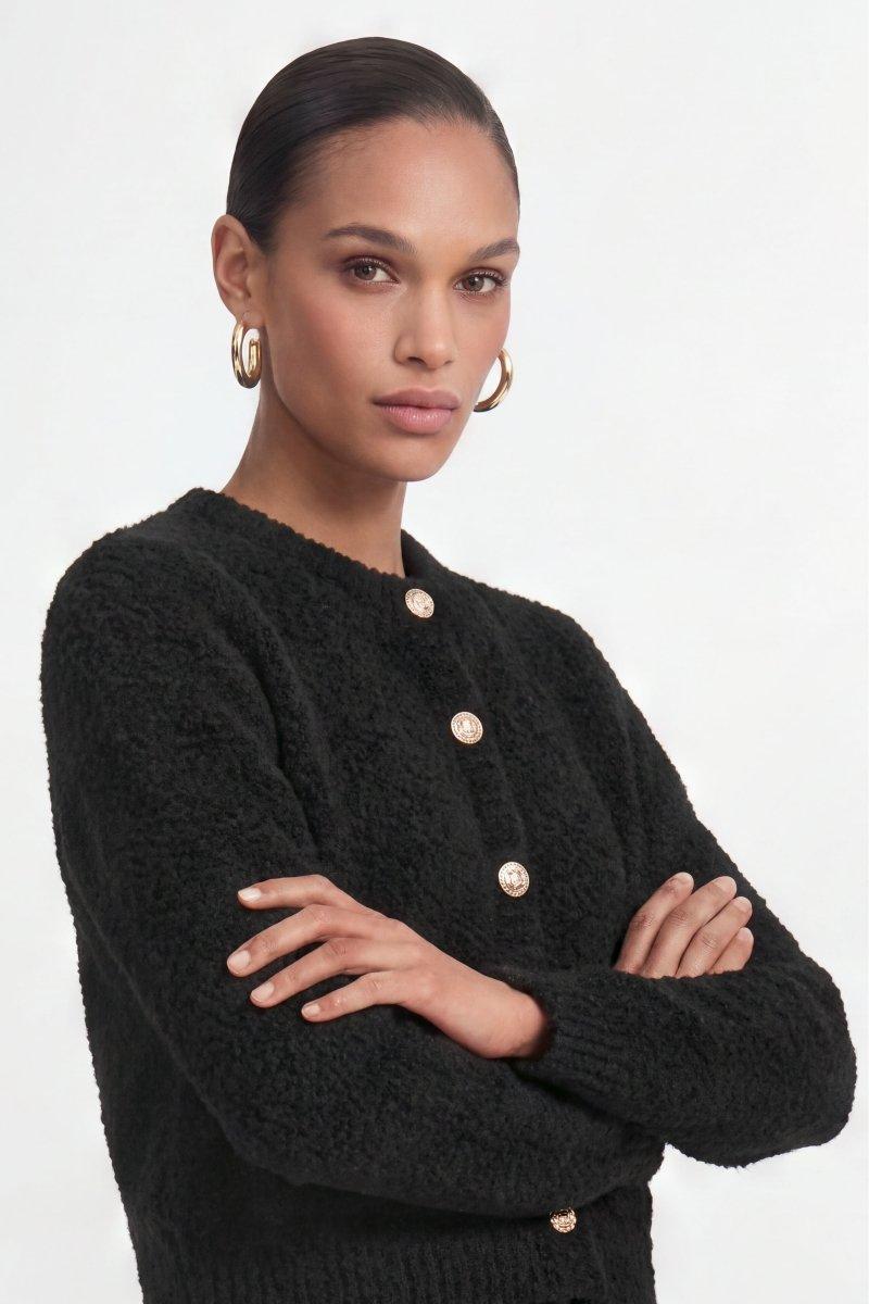 Bouclé-Cardigan mit Knopfleiste-Rich & Royal