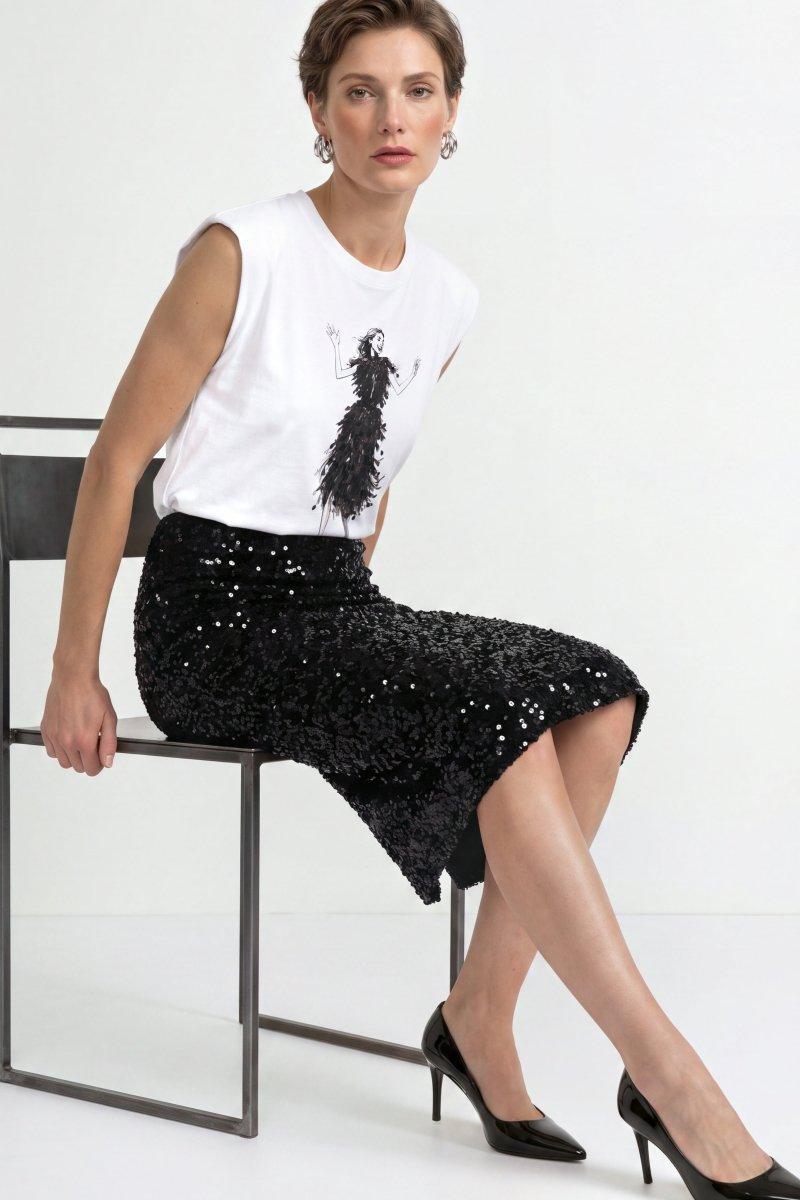 Baumwolltop mit Motivprint-Rich & Royal