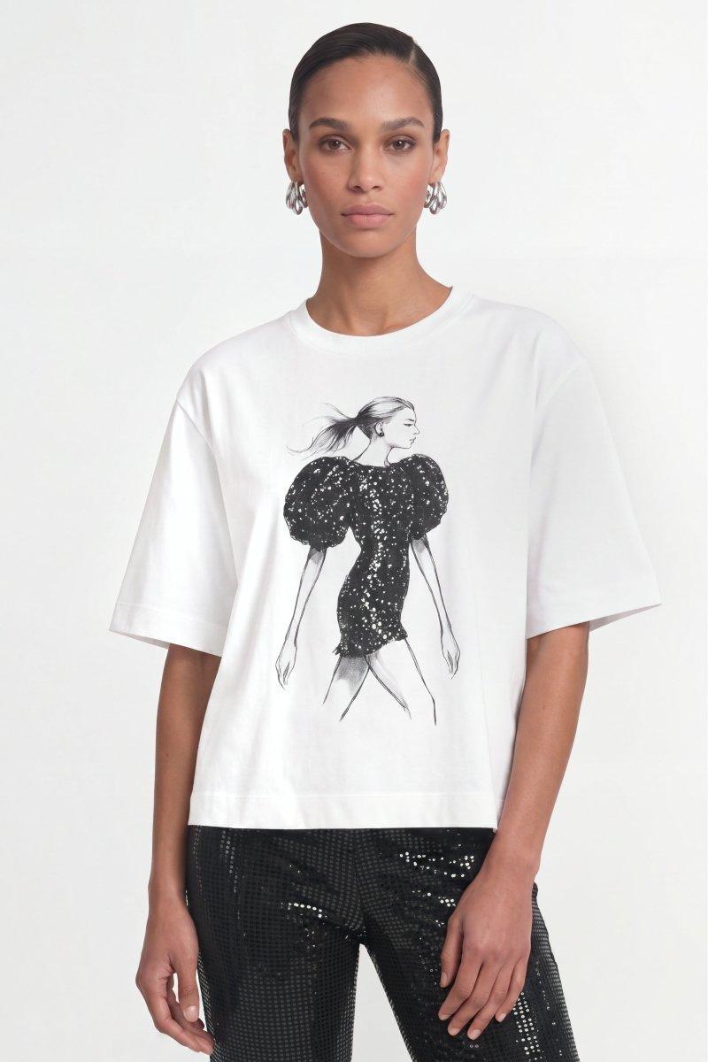 Baumwoll-T-Shirt mit Frontprint-Rich & Royal