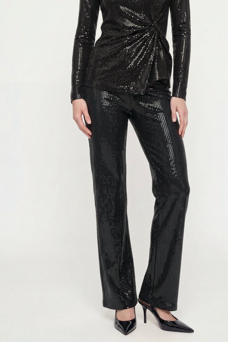 Paillettenhose mit ausgestelltem Bein-Rich & Royal