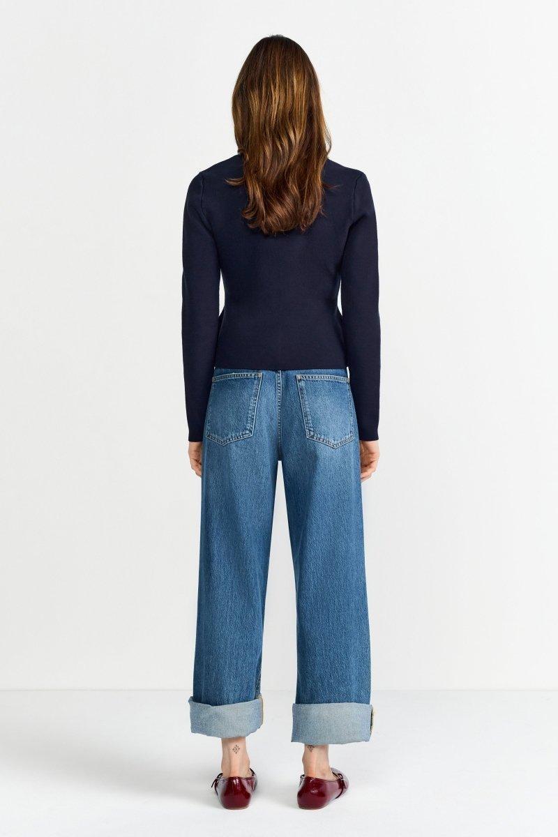 Weite High-Waist-Jeans-Rich & Royal