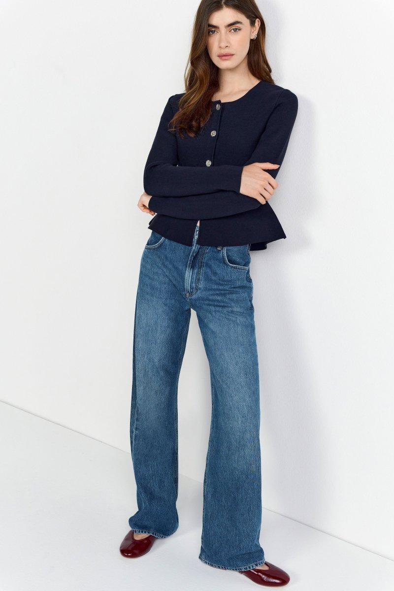Weite High-Waist-Jeans-Rich & Royal