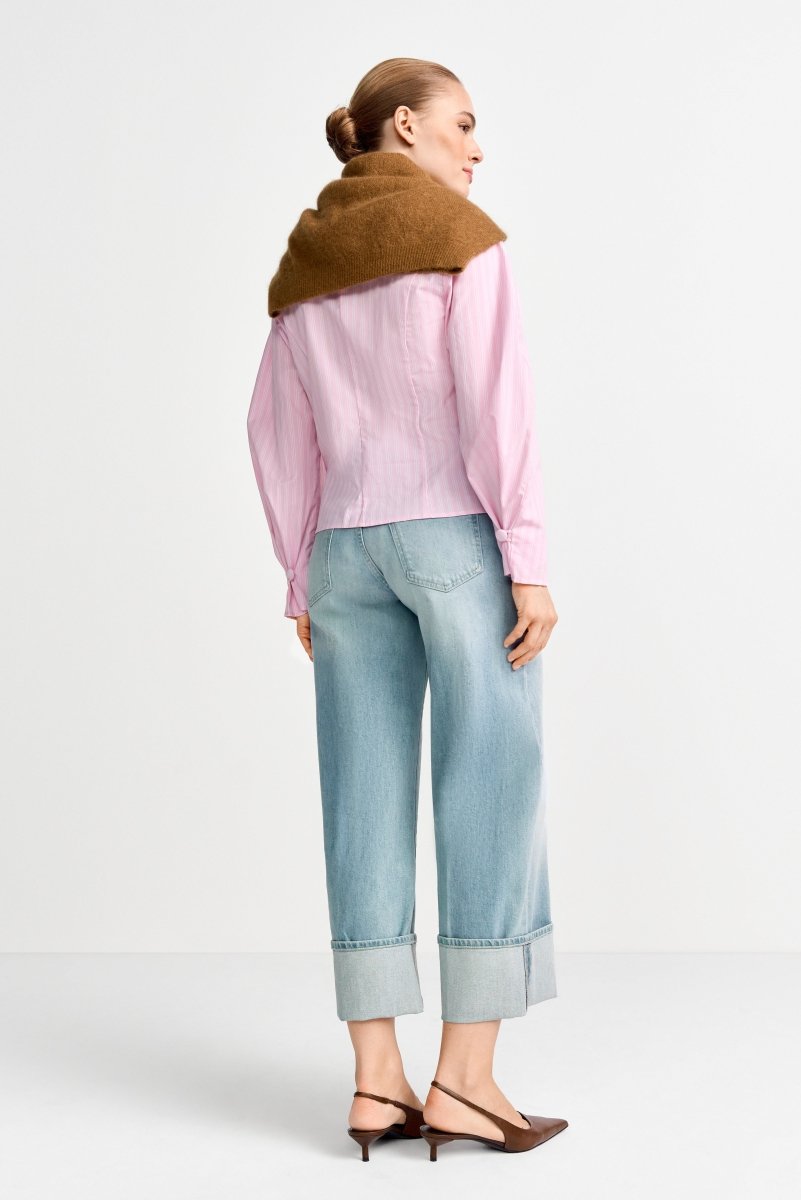 Hellblaue Wide-Leg-Jeans-Rich & Royal