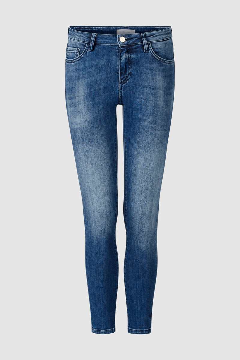 Stretchige Blue Denim Jeans in Midilänge-Rich & Royal
