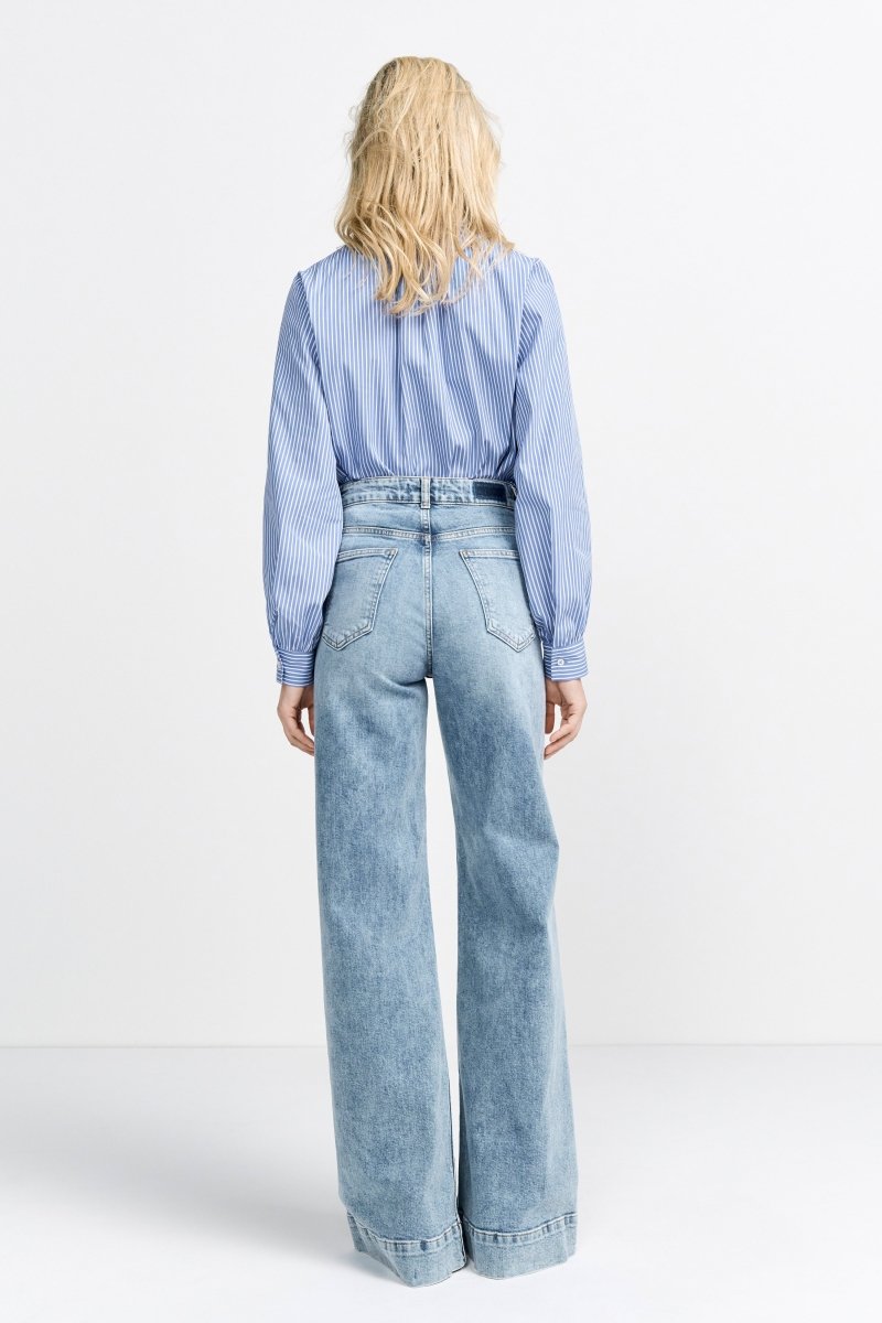 Wide Leg Denim mit hoher Taille-Rich & Royal