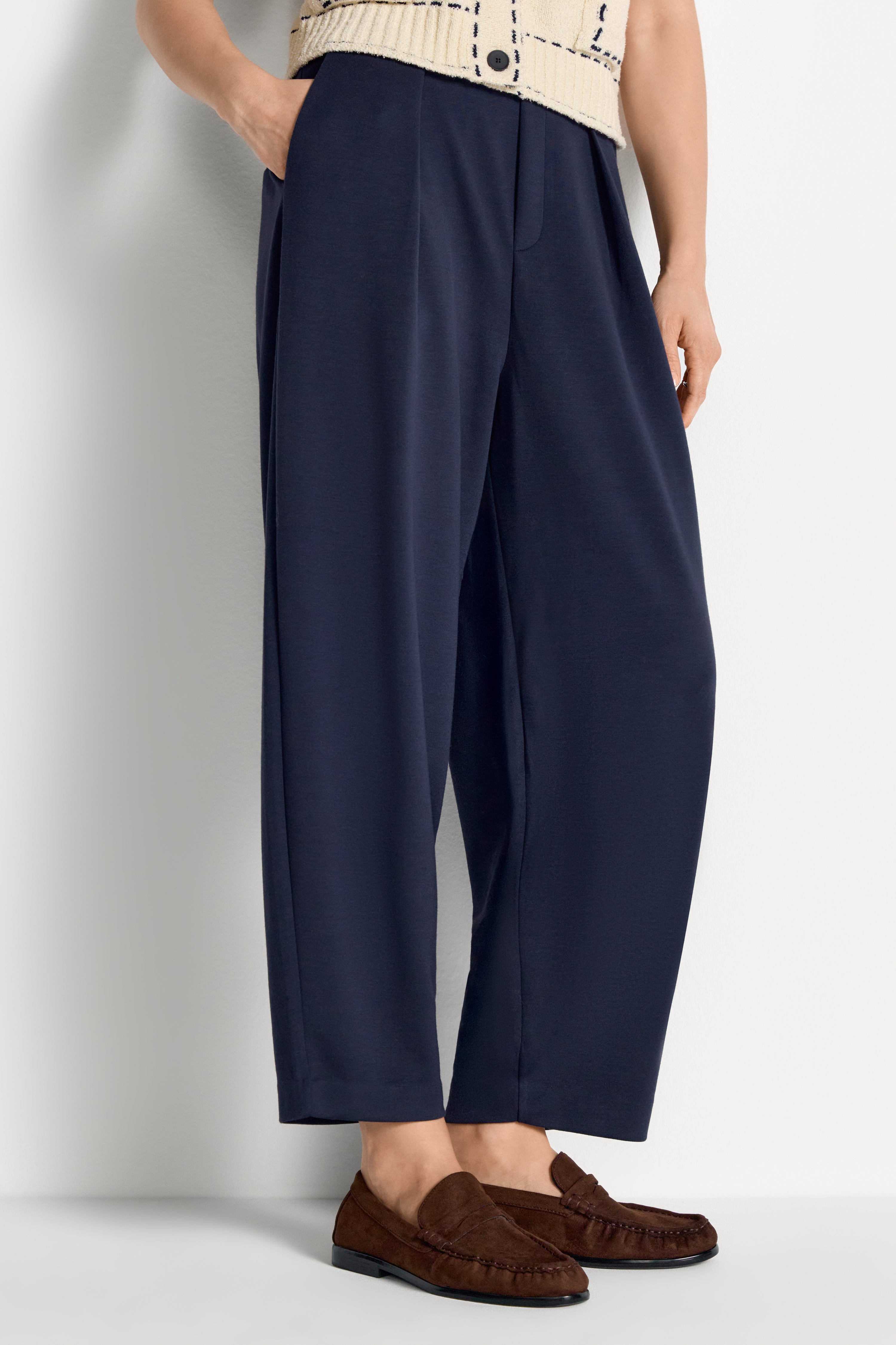 Barrel-Leg-Hose in 7/8-Länge-Rich & Royal