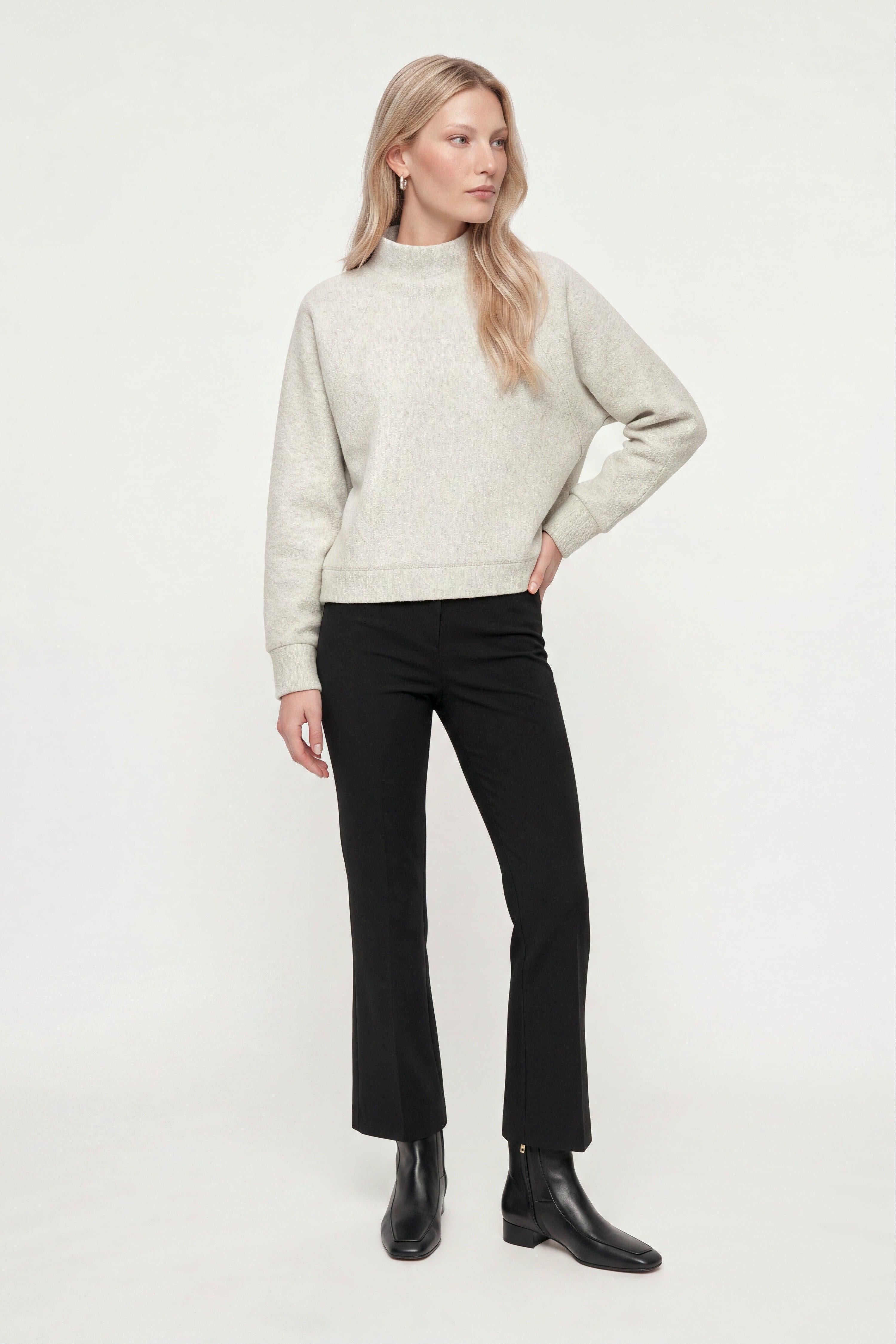 Cropped Sweatshirt mit Stehkragen-Rich & Royal