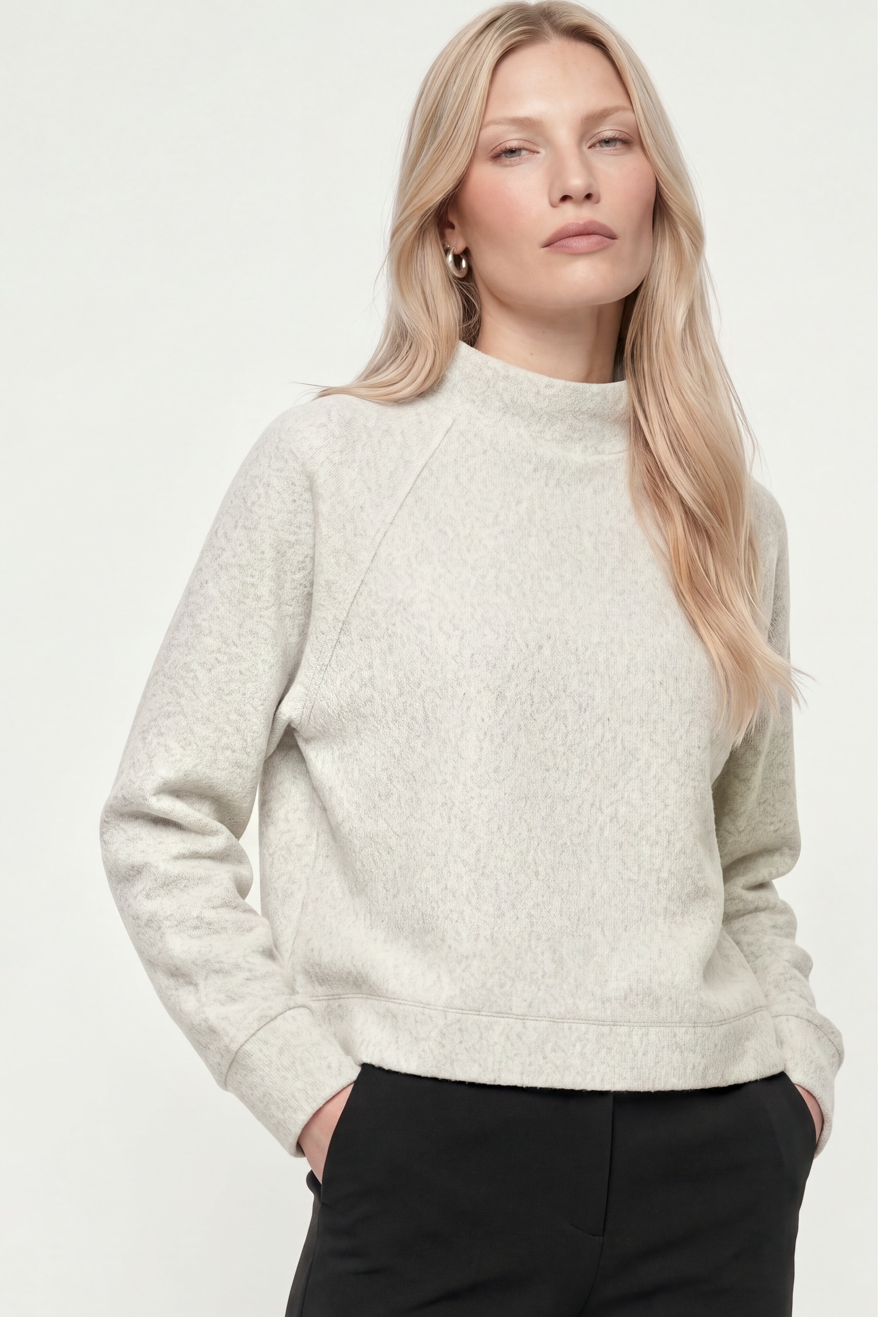 Cropped Sweatshirt mit Stehkragen-Rich & Royal