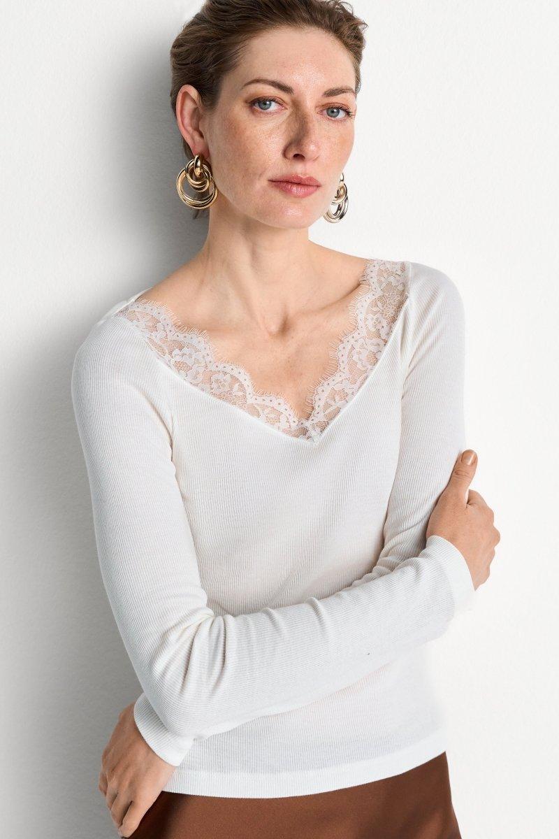 Longsleeve mit Spitze-Rich & Royal