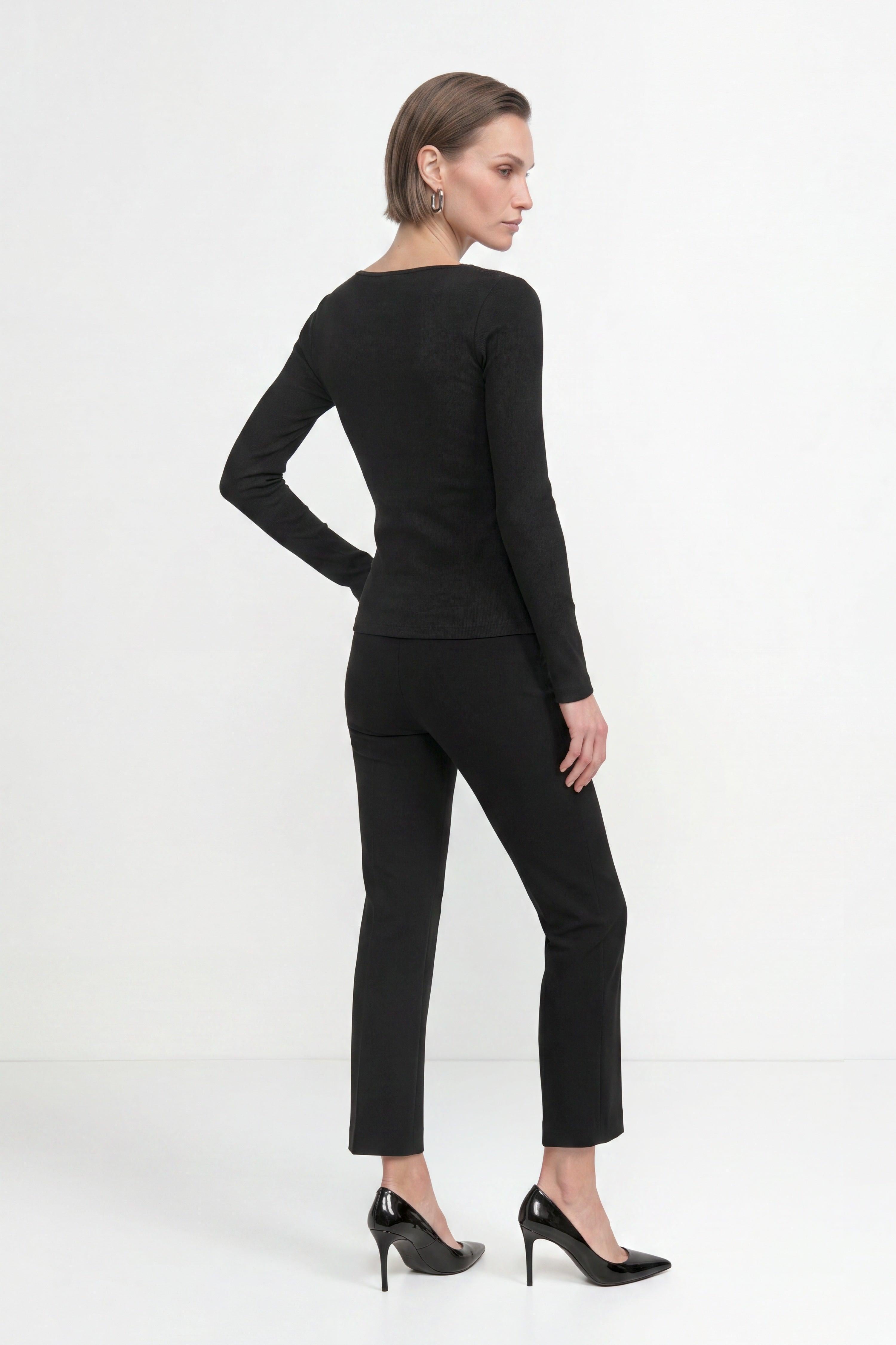 Baumwoll-Longsleeve mit Spitzenbesatz-Rich & Royal
