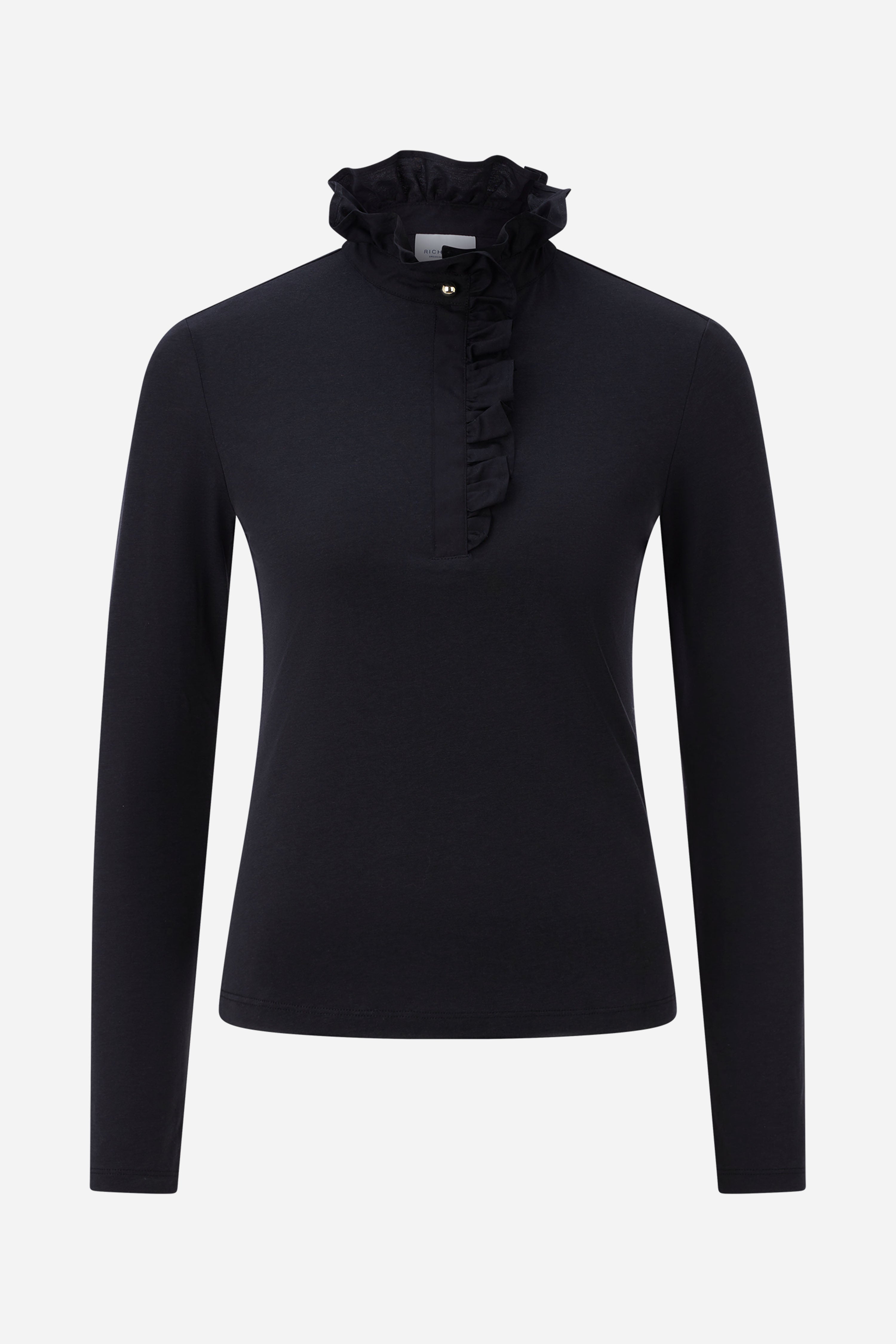 Longsleeve mit Rüschenkragen-Rich & Royal