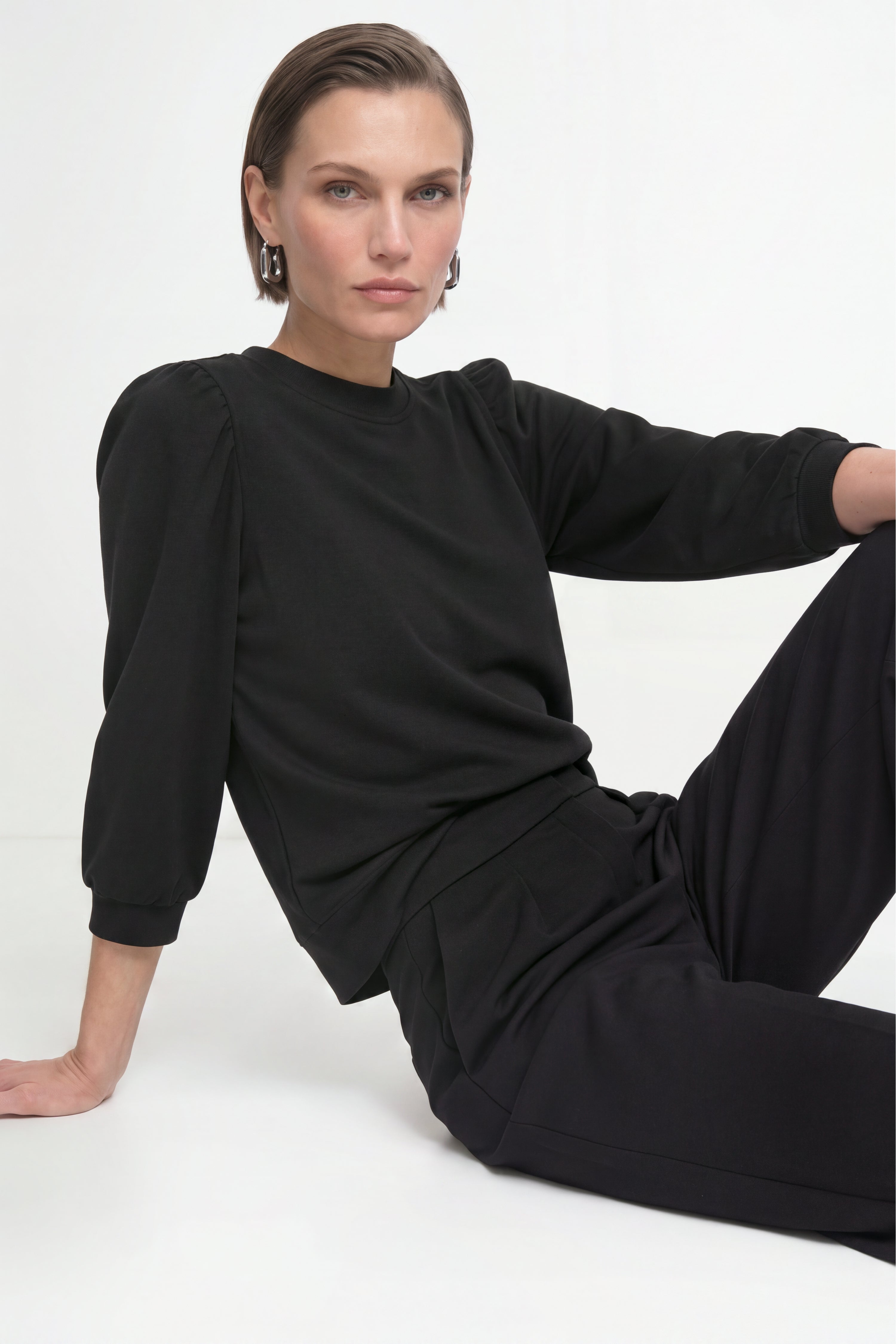 Sweatshirt mit Puffärmeln-Rich & Royal