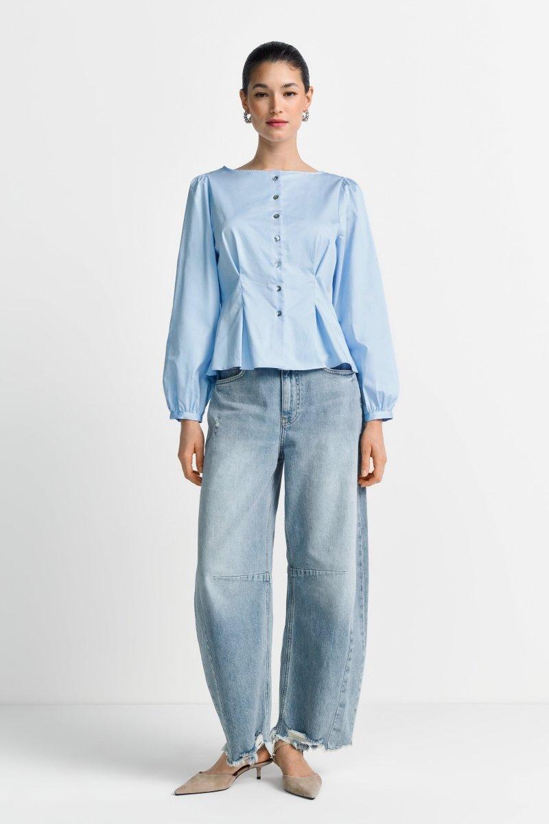 Taillierte Bluse mit Knöpfen-Rich & Royal