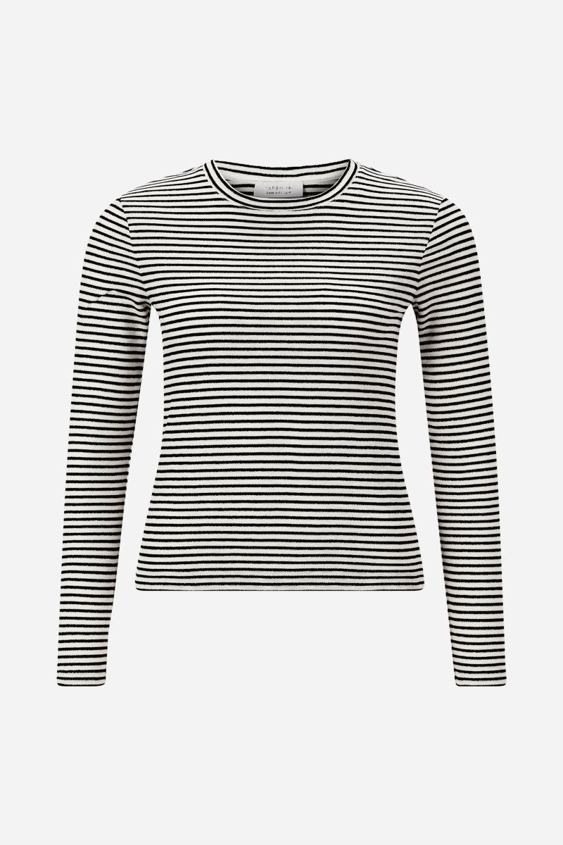 Gestreiftes Longsleeve mit Glitzergarn-Rich & Royal