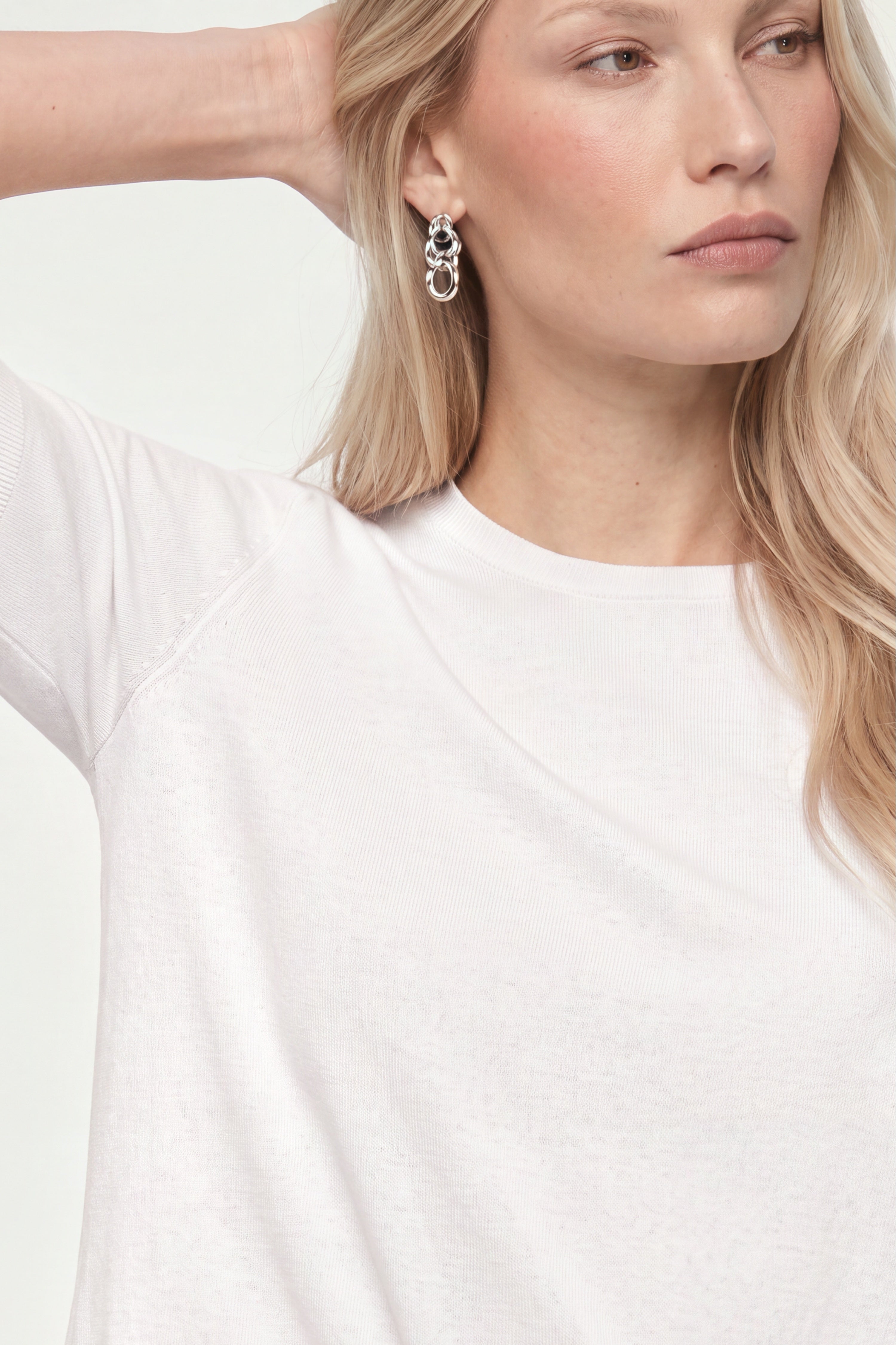 T-Shirt mit gerippten Ärmelabschlüssen-Rich & Royal