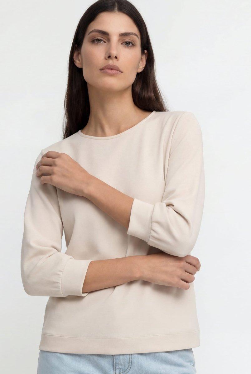 Jersey-Sweatshirt mit Puffärmeln-Rich & Royal